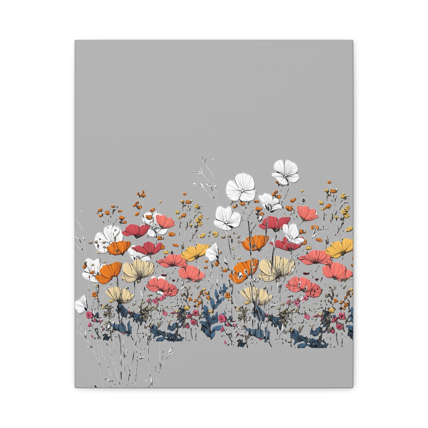 Floral Canvas Wall Art - Vibrant Flower Design for Home Decor