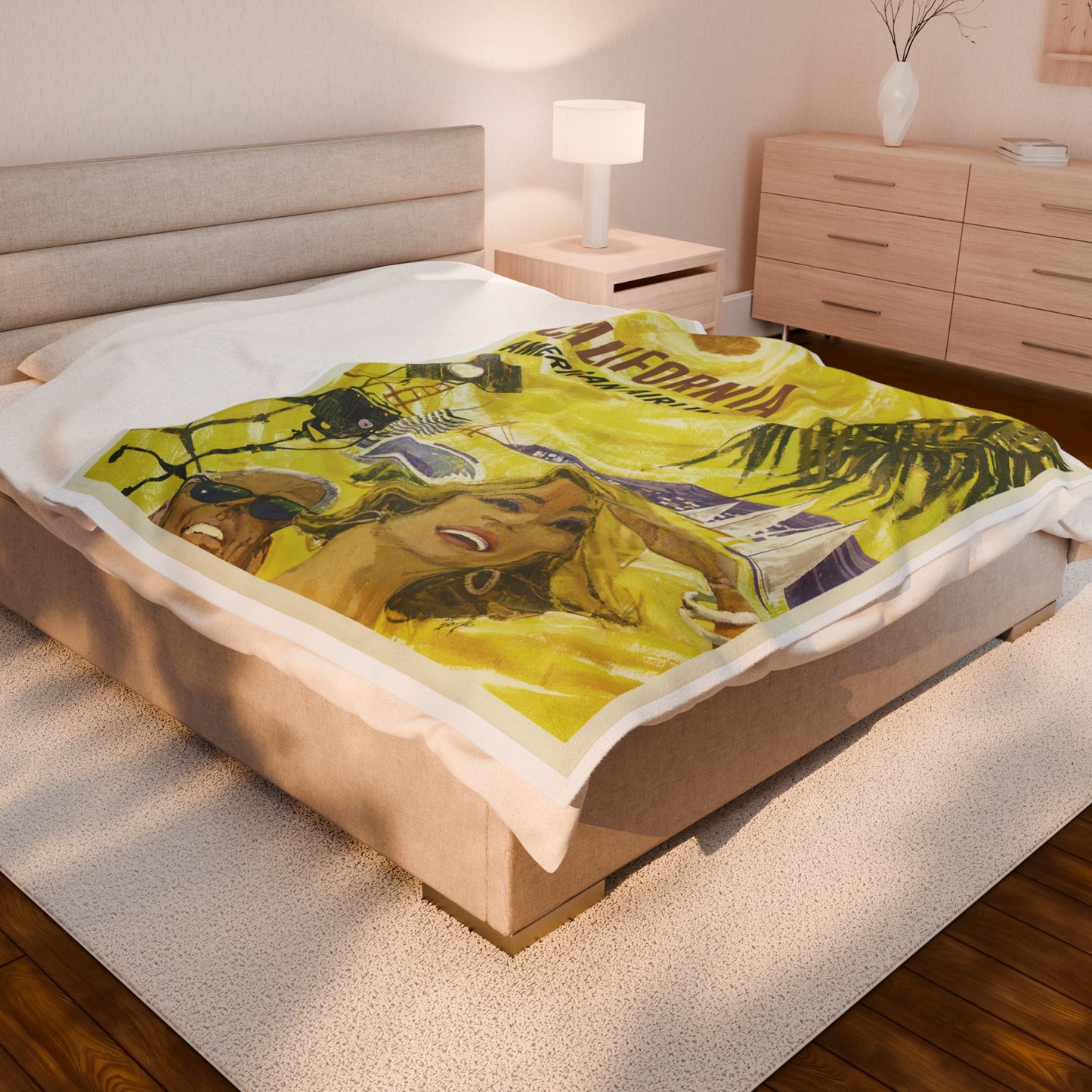 California Sunrise Velveteen Plush Blanket