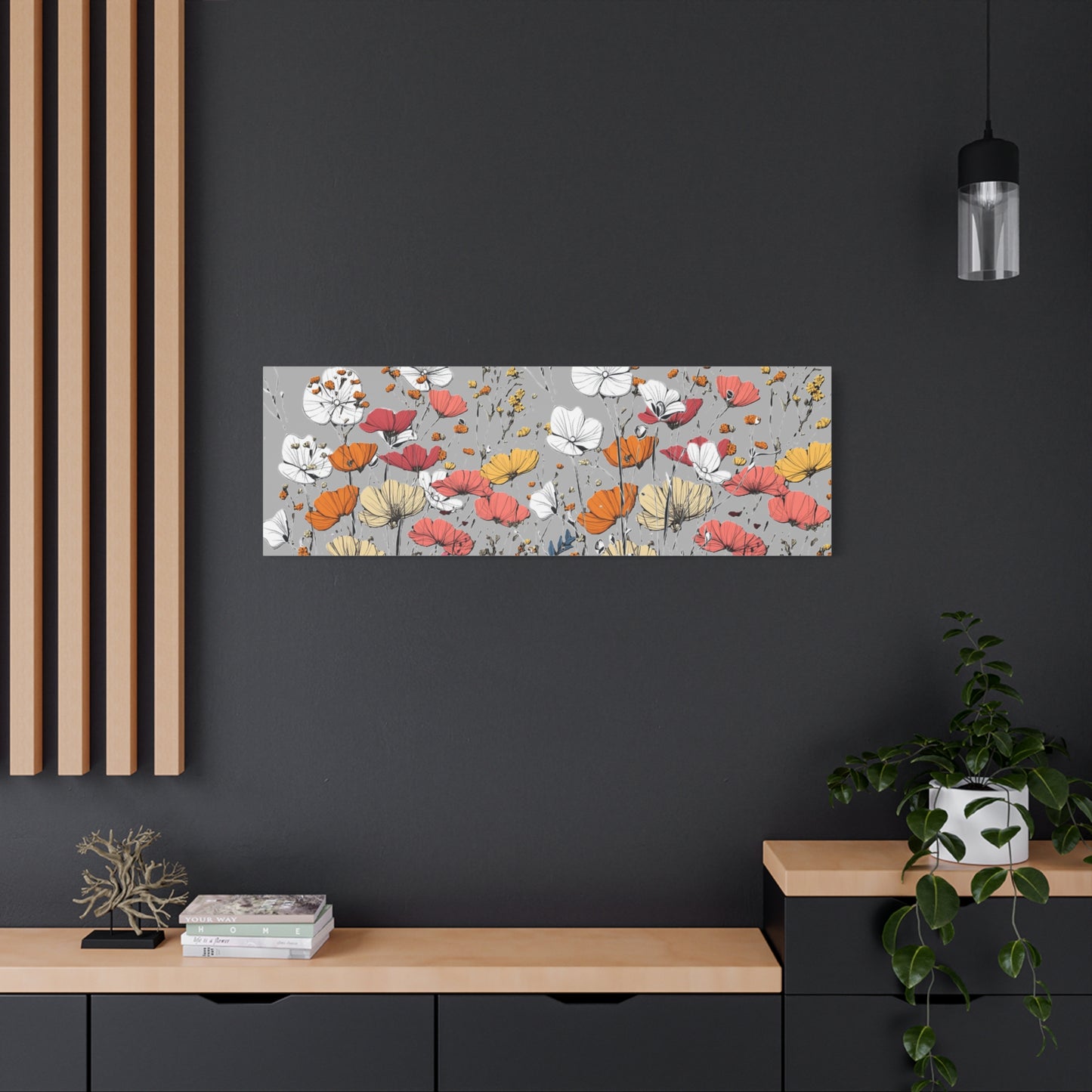 Floral Canvas Wall Art - Vibrant Flower Design for Home Decor