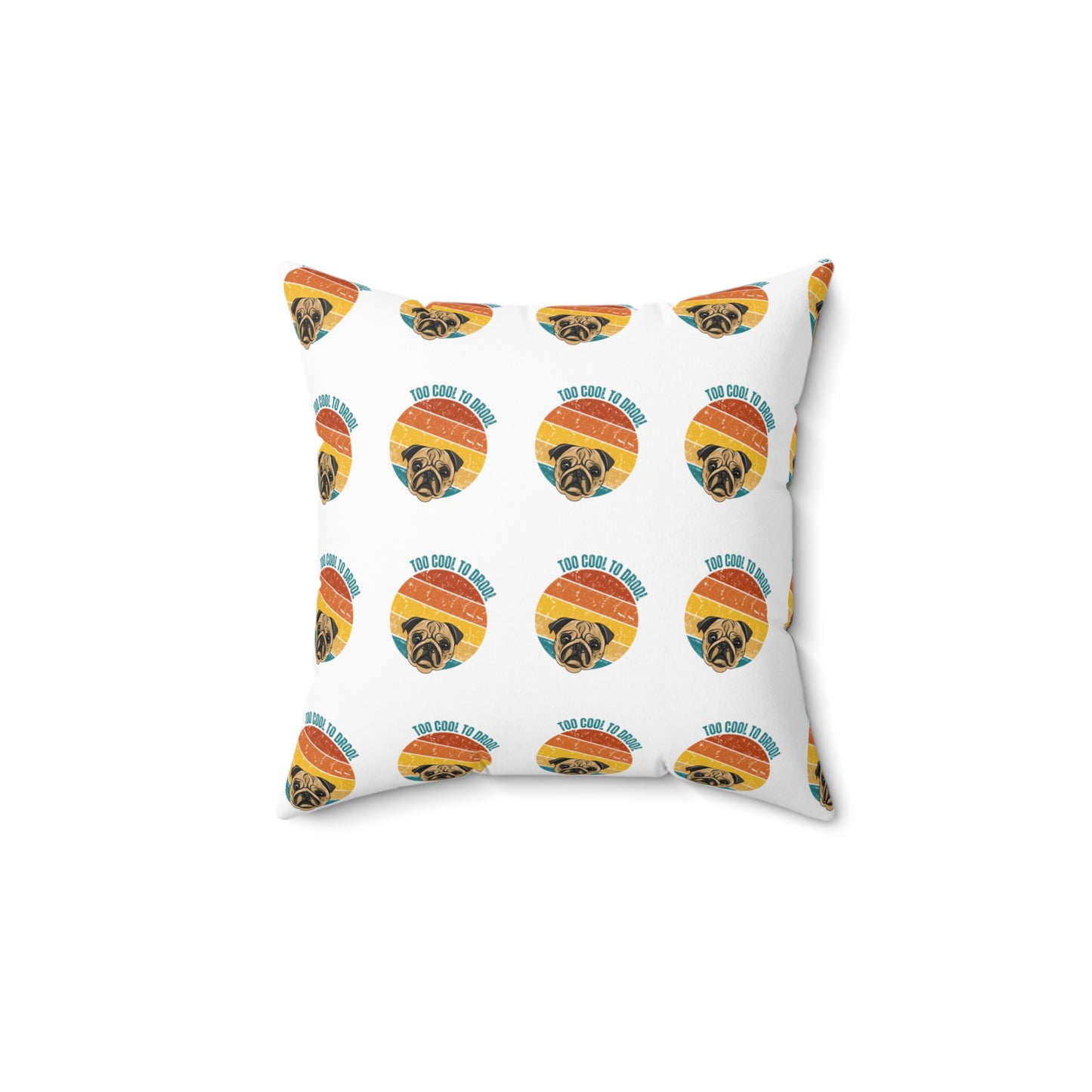 Cool Dog Vibes Spun Polyester Square Pillow