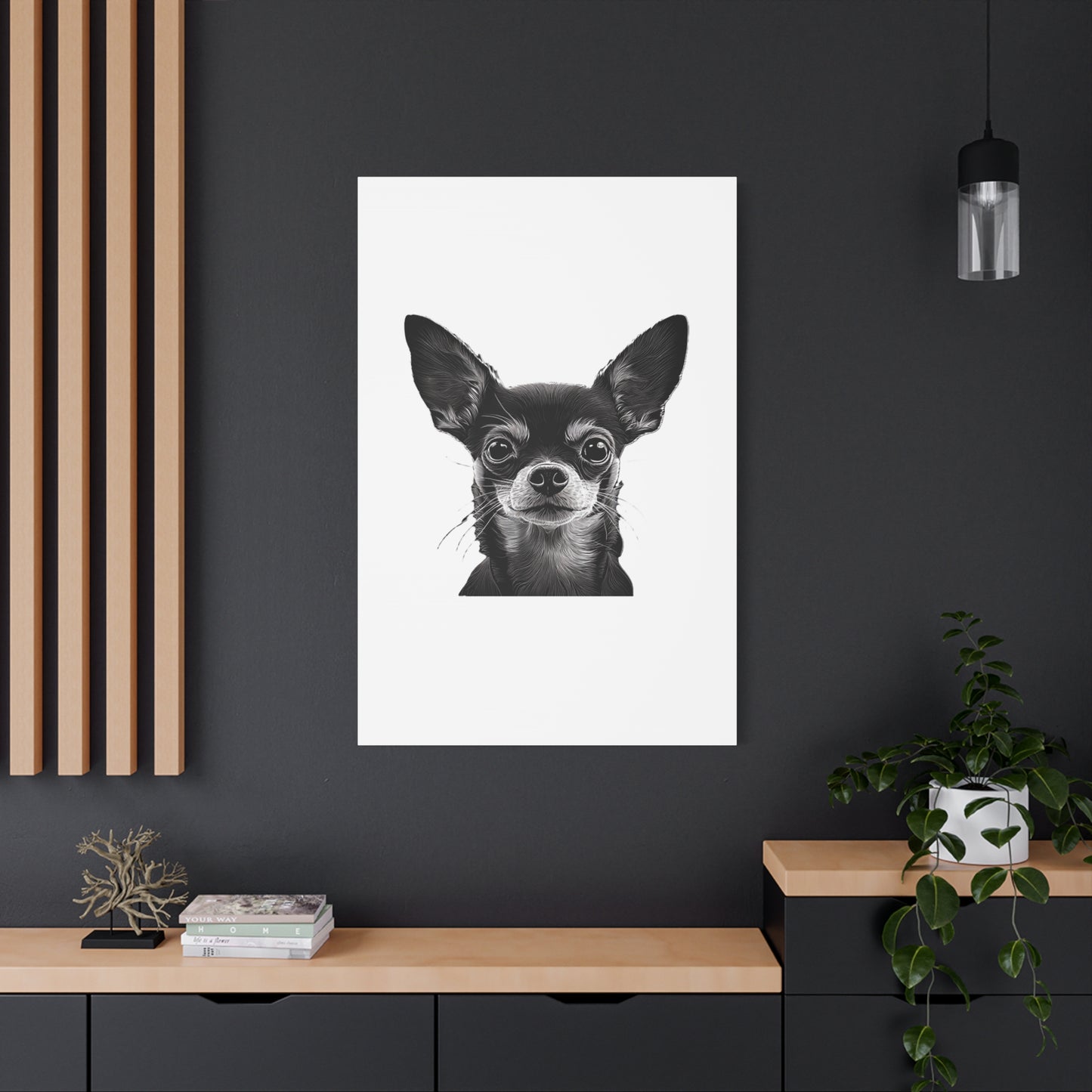 Chihuahua Dog Art Canvas Print - Matte Stretched 1.25" Wall Decor