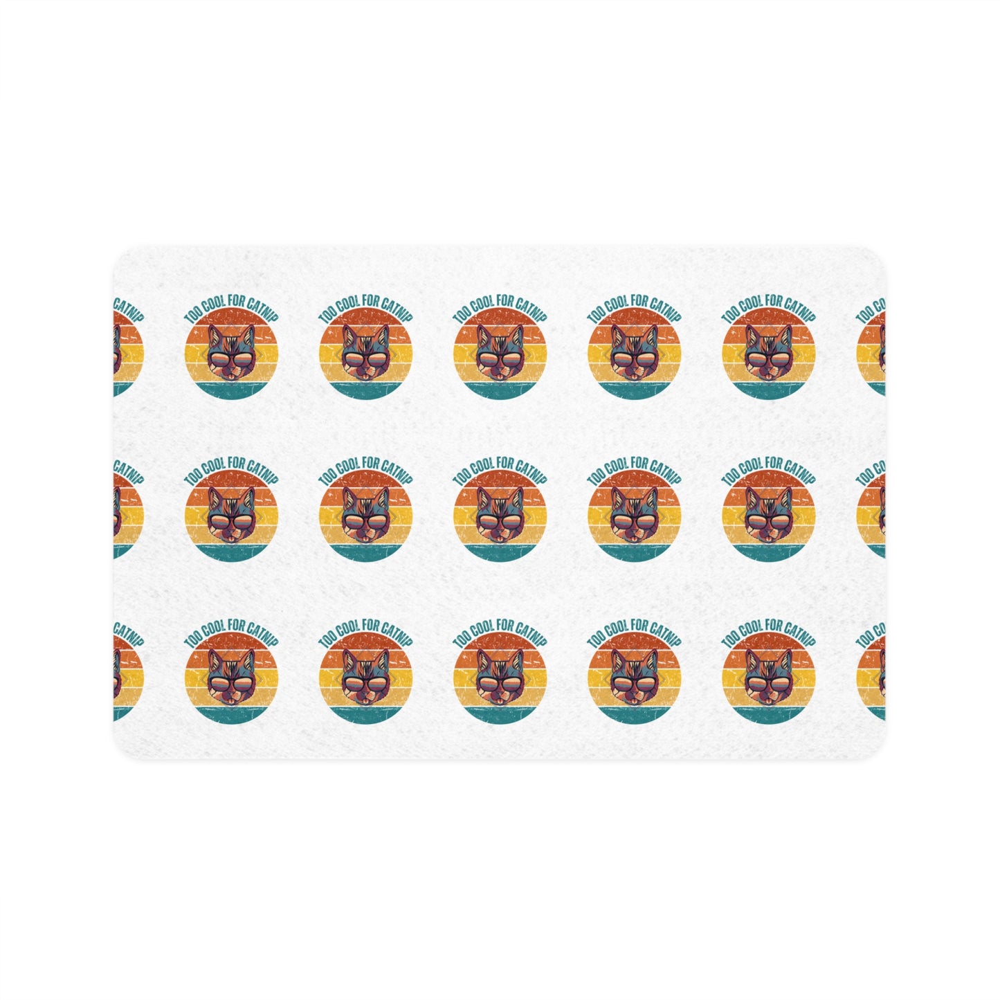 Funny Cat Pet Food Mat (12x18) - Non-Slip Design for Cats & Dogs