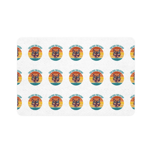 Funny Cat Pet Food Mat (12x18) - Non-Slip Design for Cats & Dogs