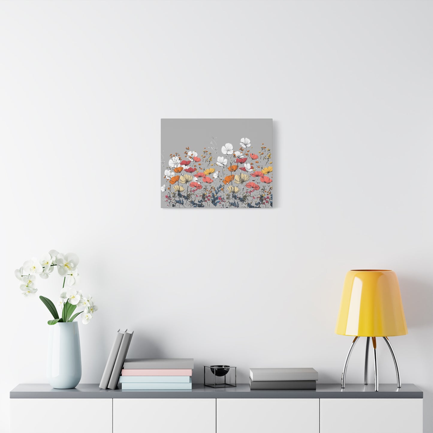 Floral Canvas Wall Art - Vibrant Flower Design for Home Decor