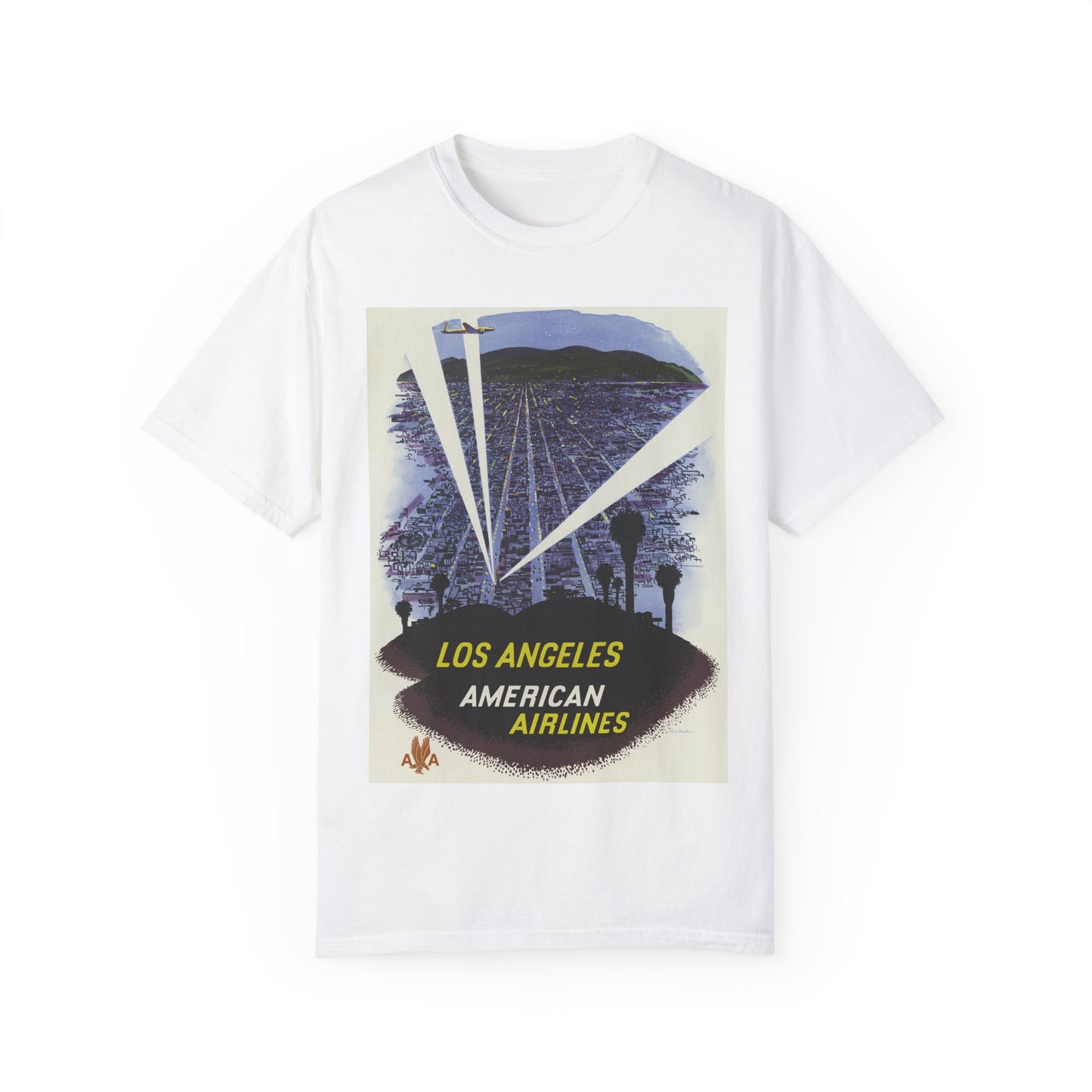 Los Angeles American Airlines Vintage T-shirt - Unisex Garment-Dyed Tee