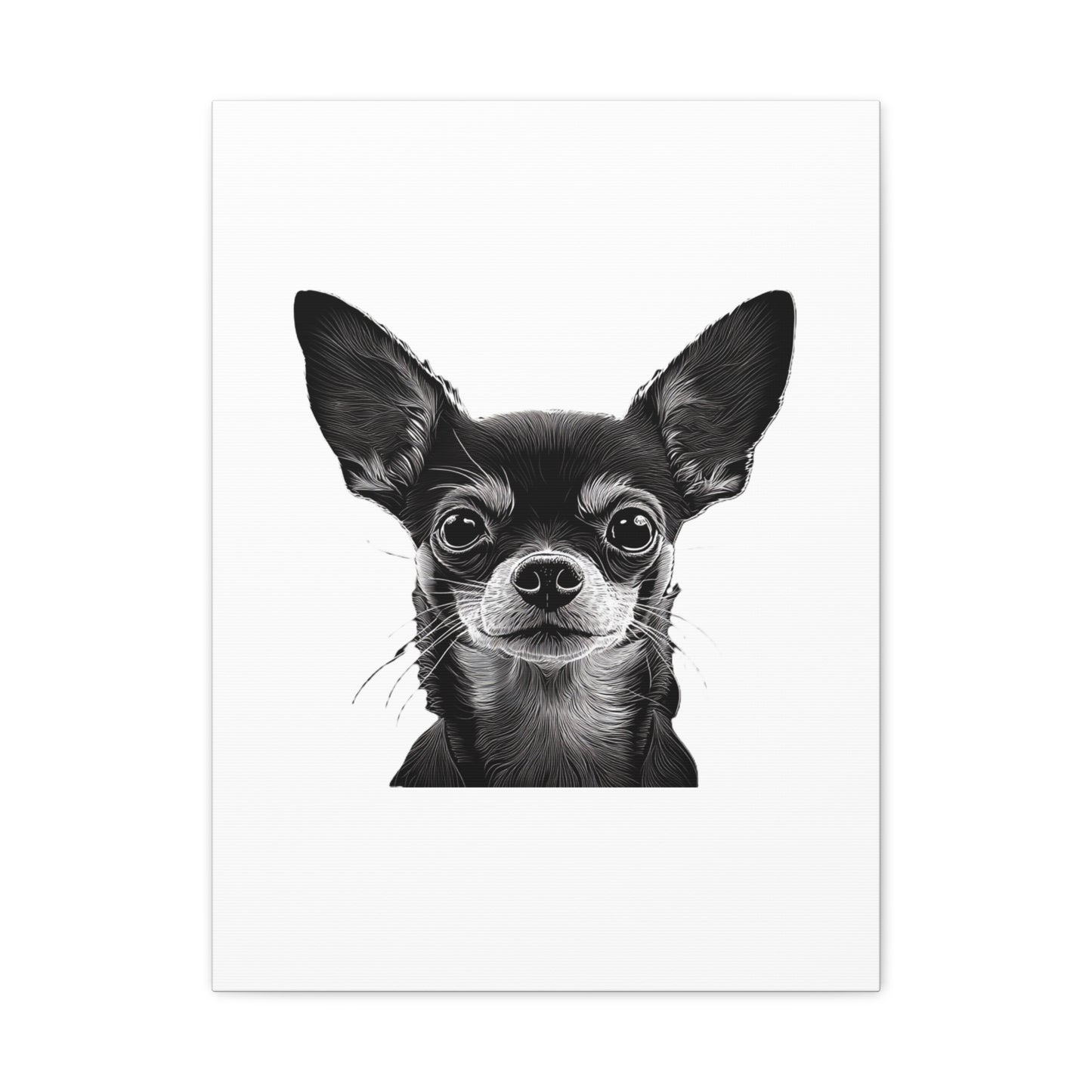 Chihuahua Dog Art Canvas Print - Matte Stretched 1.25" Wall Decor