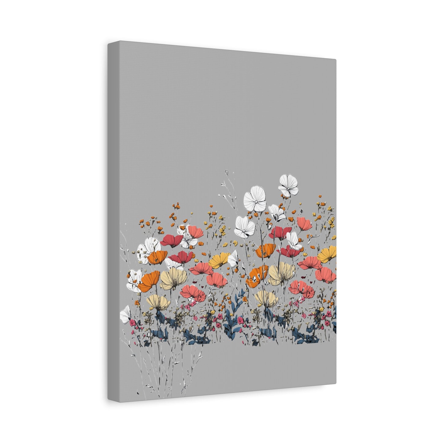 Floral Canvas Wall Art - Vibrant Flower Design for Home Decor