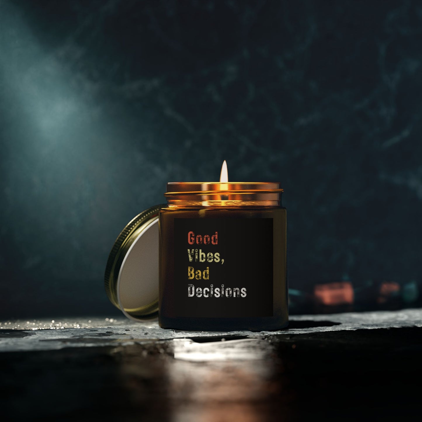 Good Vibes, Bad Decisions Scented Candles - Coconut Apricot Wax (4oz & 9oz)