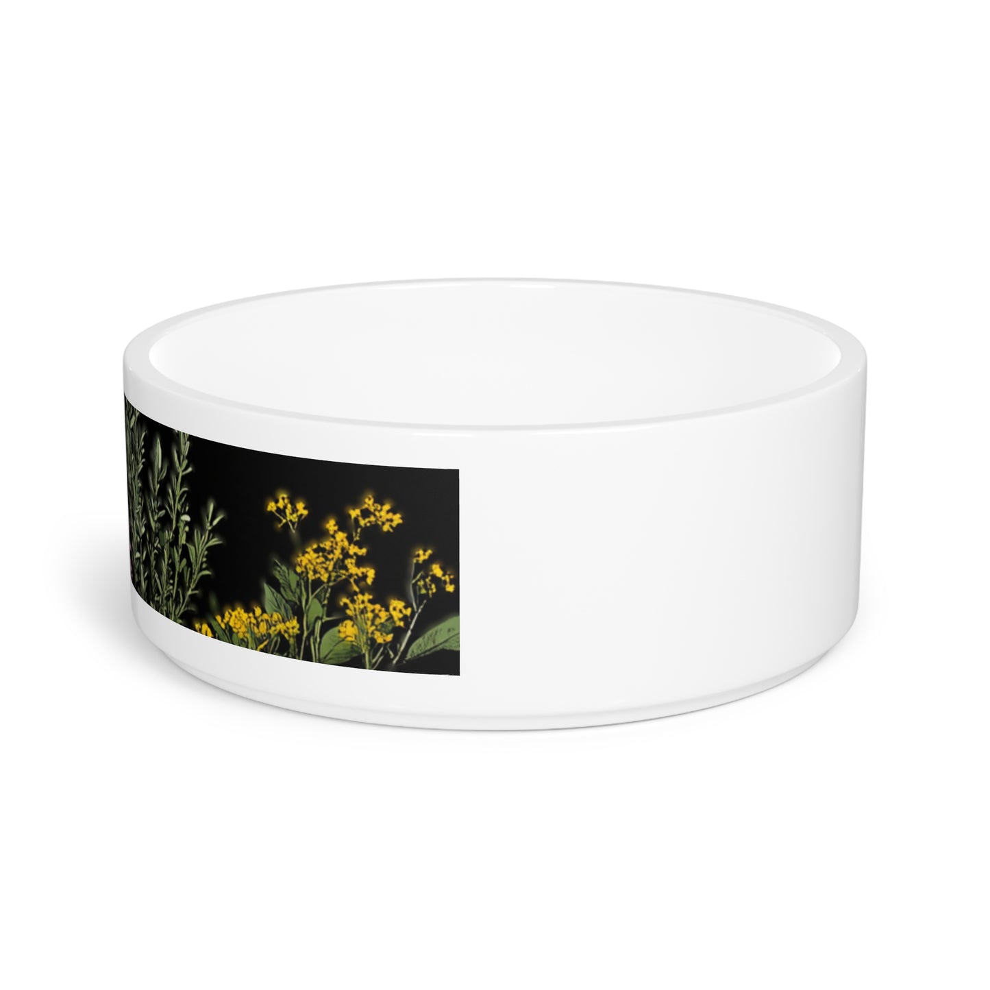 Floral Design Pet Bowl - Elegant & Stylish Dog/Cat Dish for Home