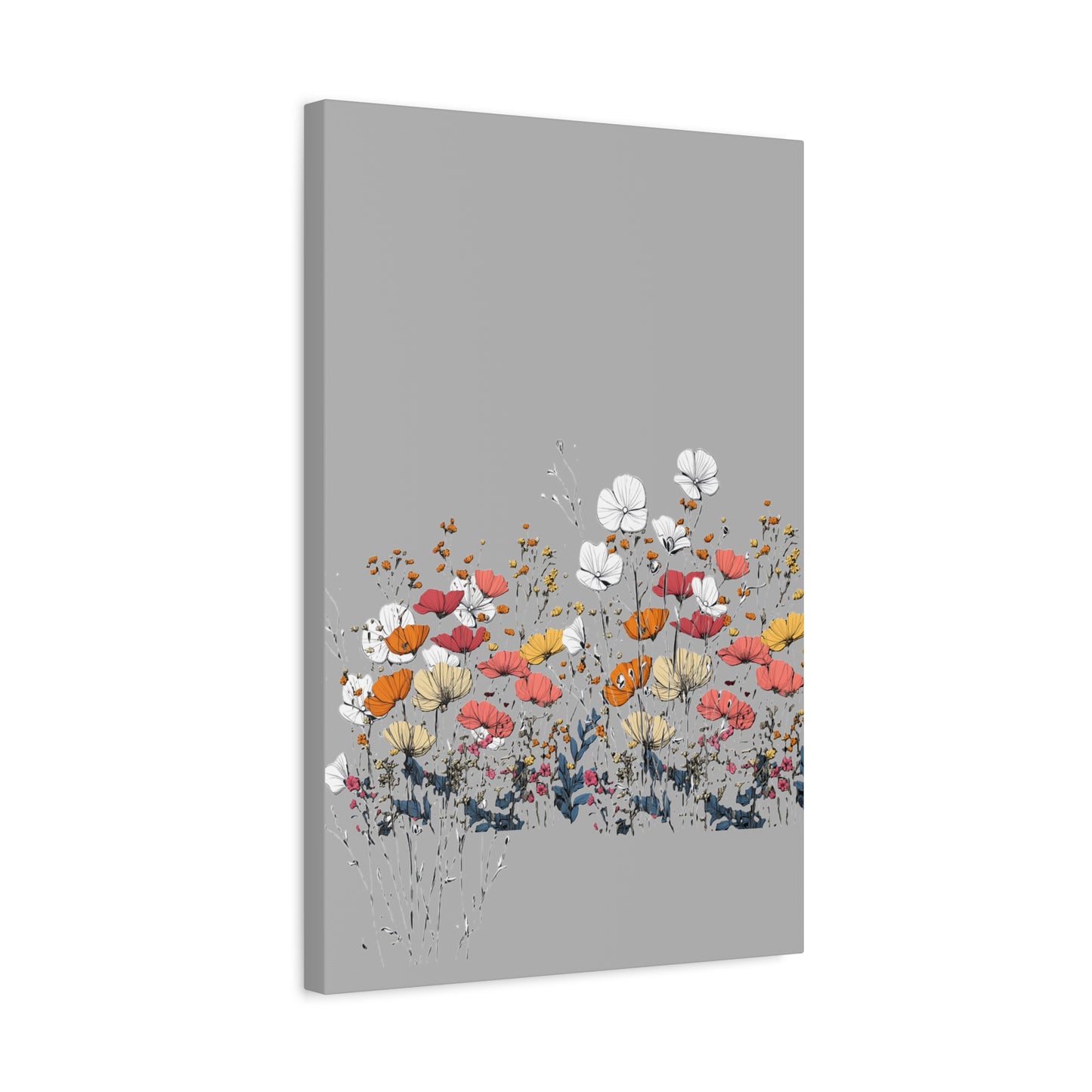 Floral Canvas Wall Art - Vibrant Flower Design for Home Decor