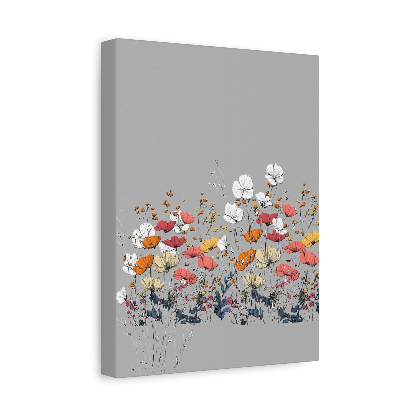 Floral Canvas Wall Art - Vibrant Flower Design for Home Decor