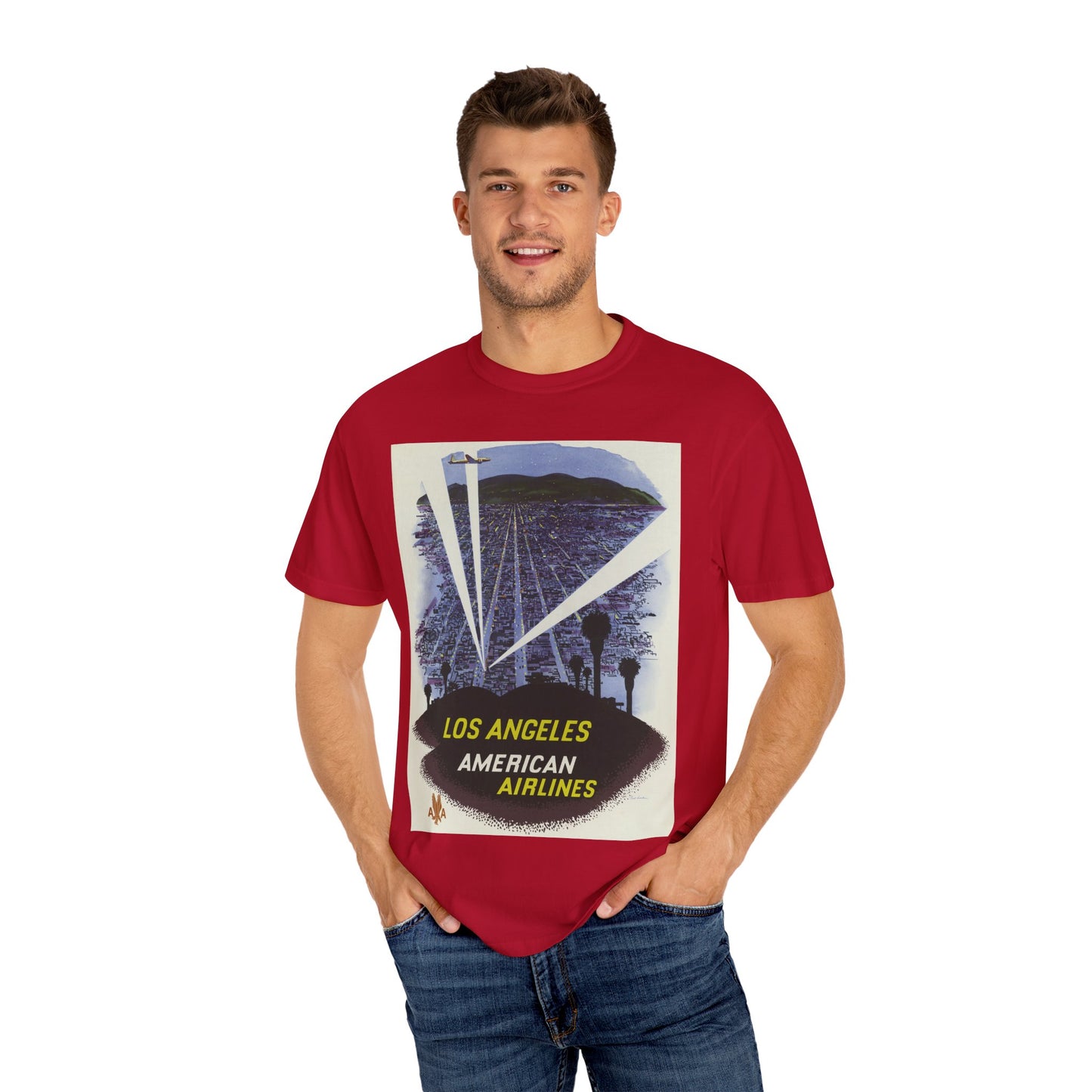 Los Angeles American Airlines Vintage T-shirt - Unisex Garment-Dyed Tee