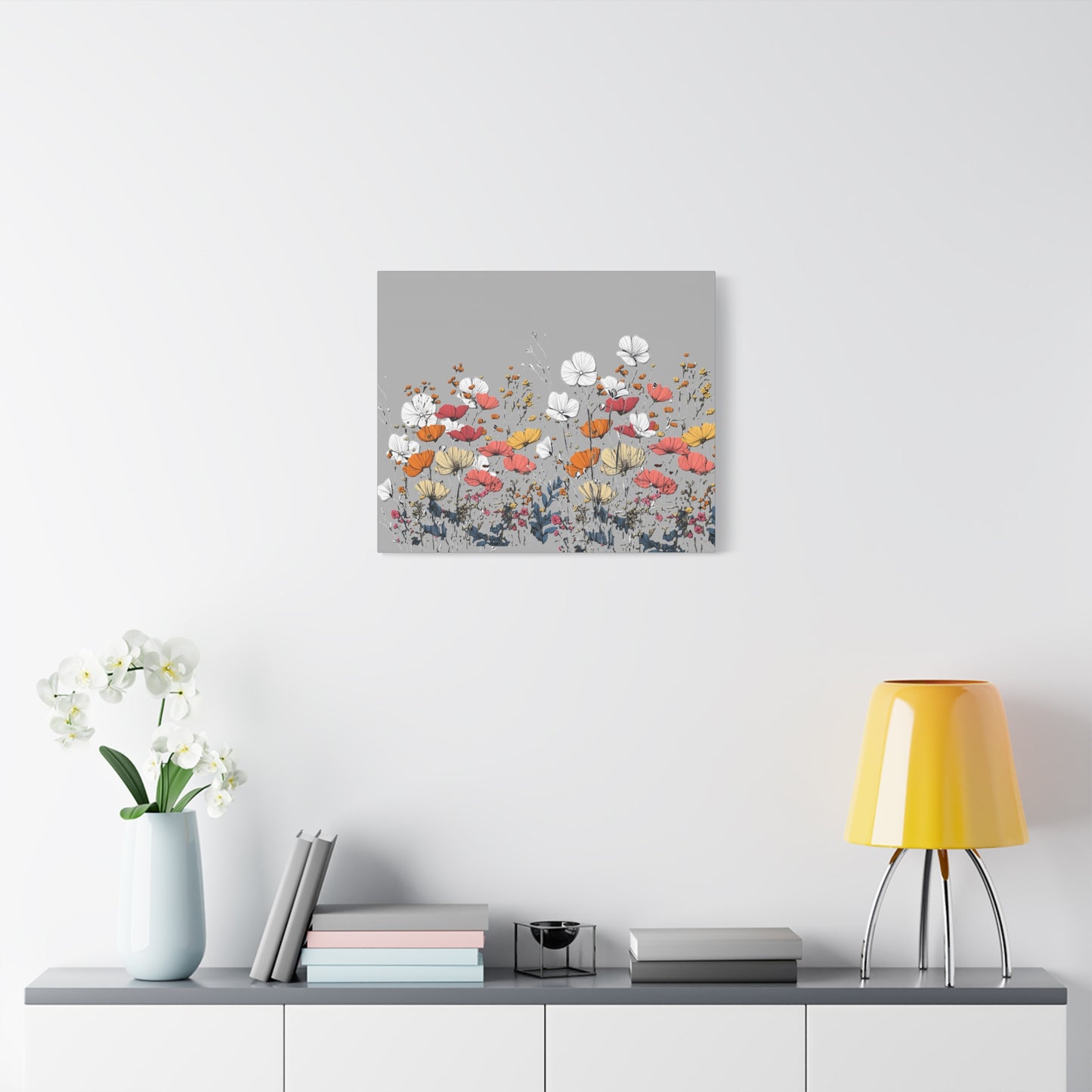 Floral Canvas Wall Art - Vibrant Flower Design for Home Decor
