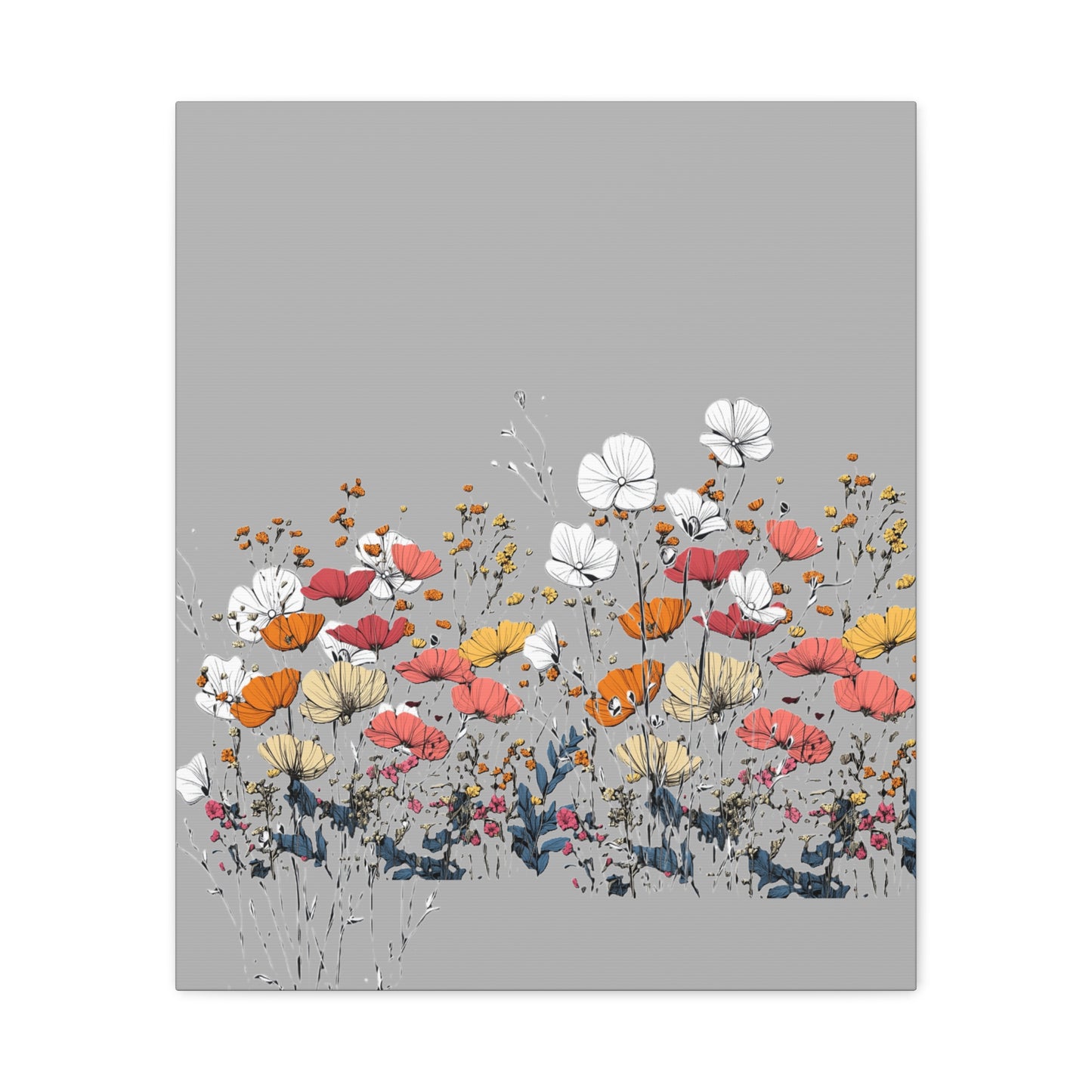 Floral Canvas Wall Art - Vibrant Flower Design for Home Decor