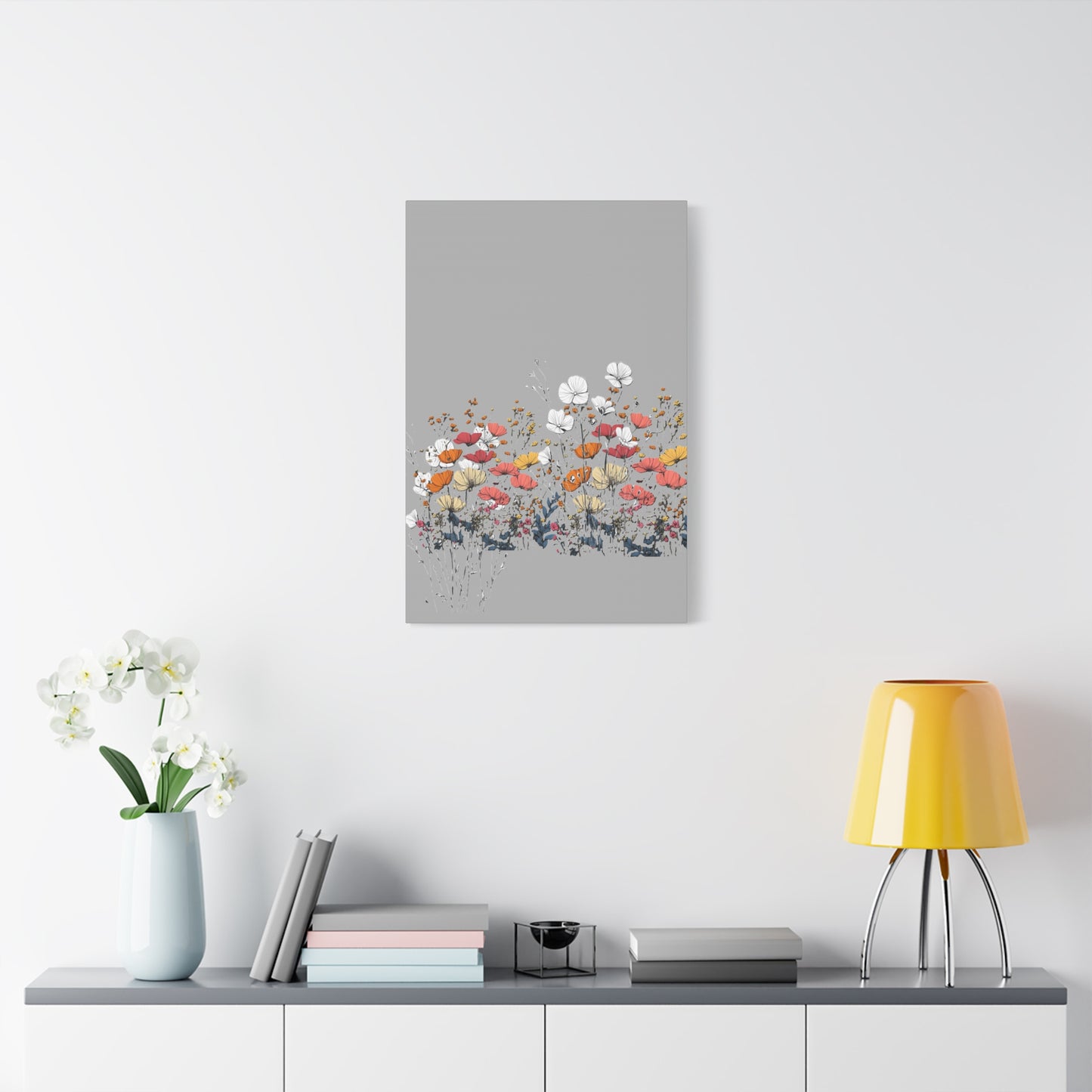 Floral Canvas Wall Art - Vibrant Flower Design for Home Decor