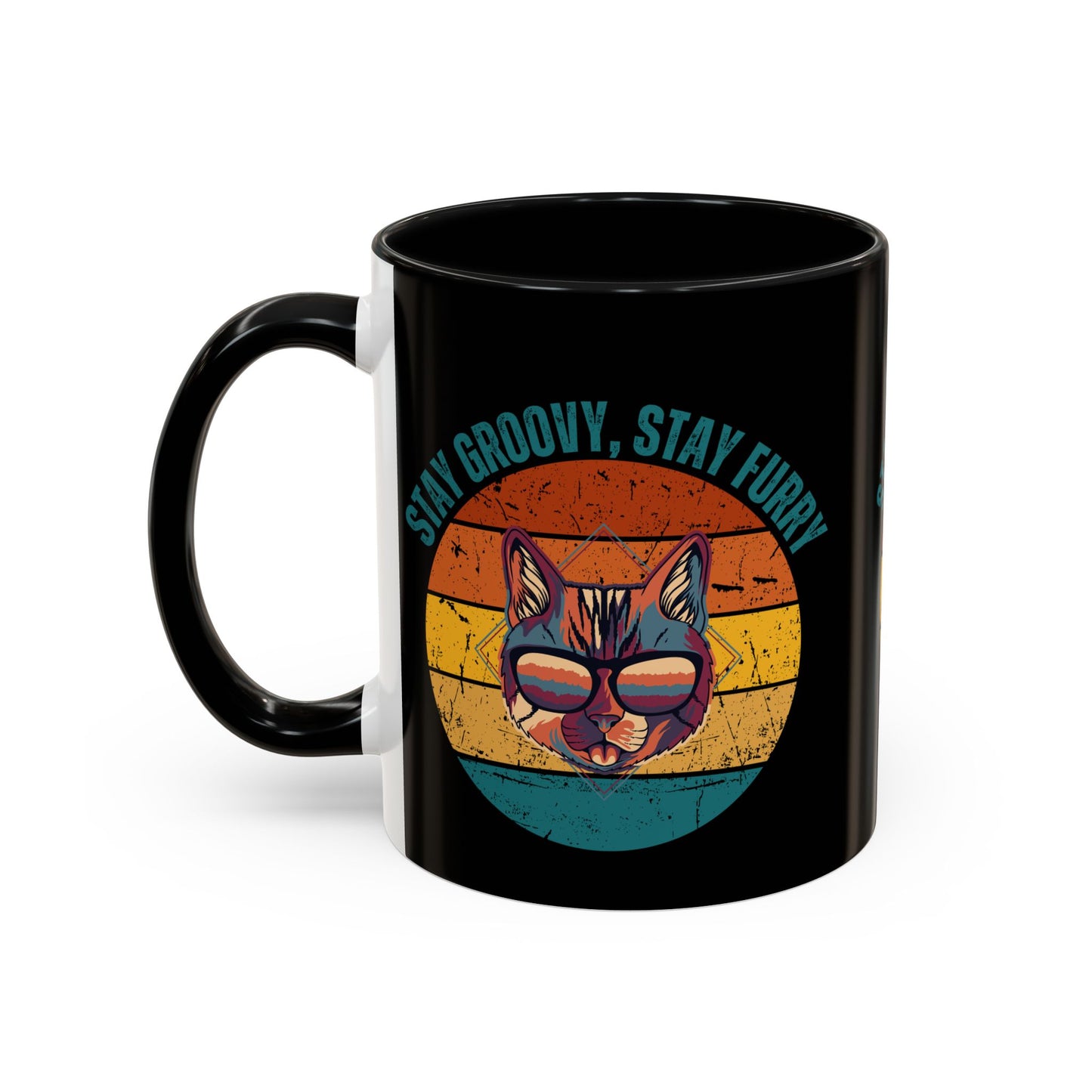 Stay Groovy Cat Coffee Mug