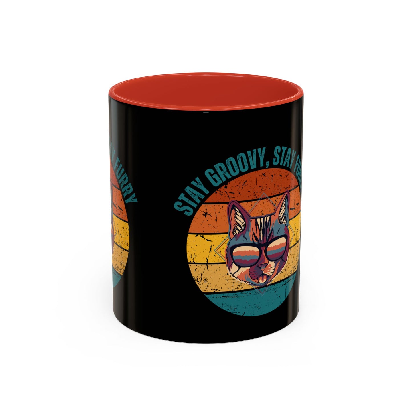 Stay Groovy Cat Coffee Mug