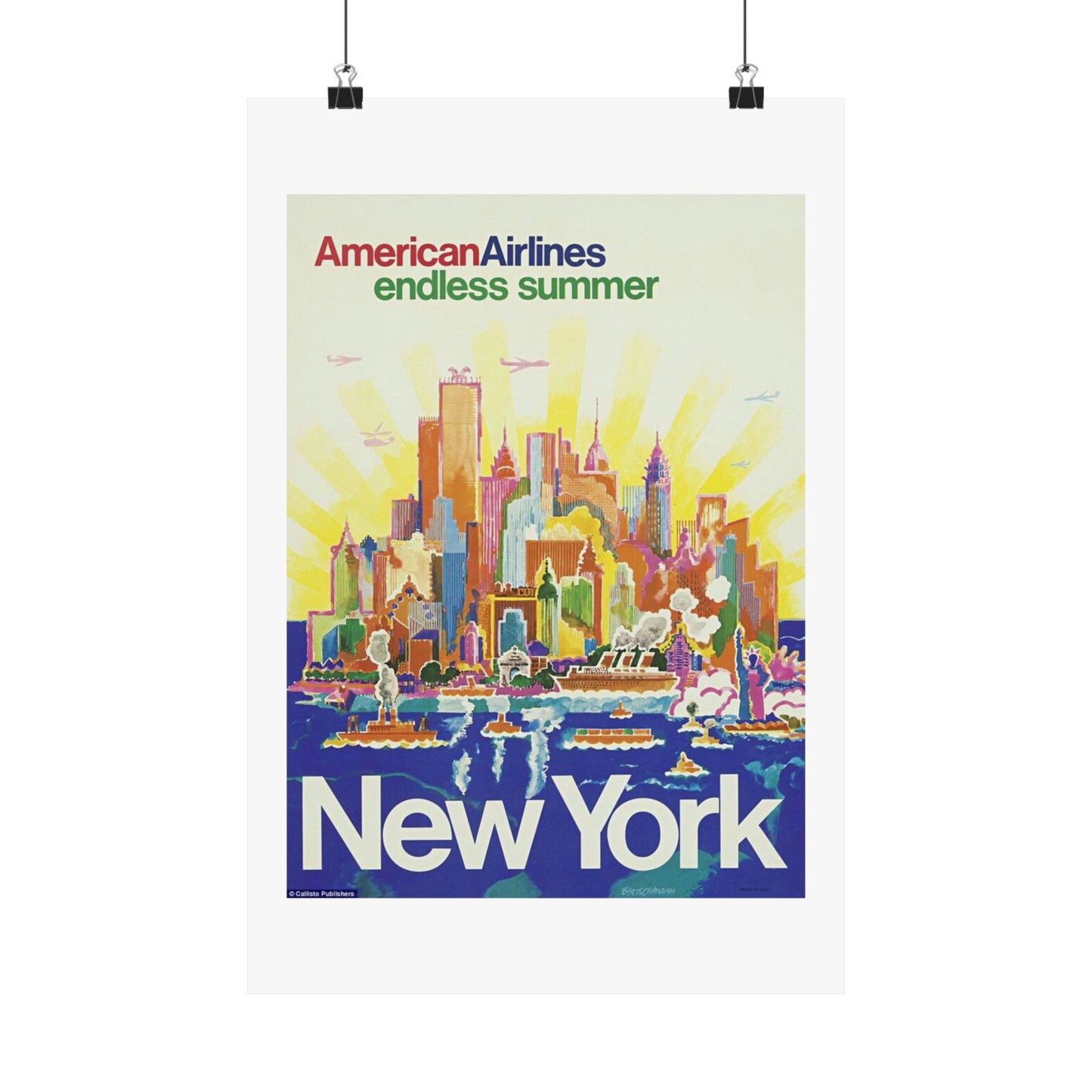 Vintage New York City Travel Poster - Endless Summer Wall Art