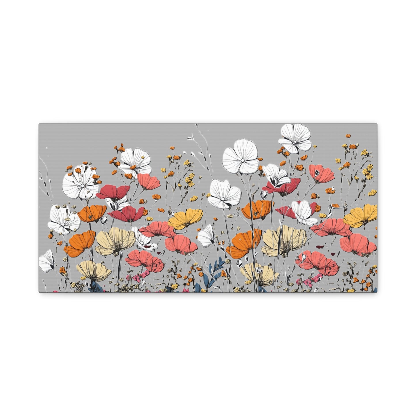 Floral Canvas Wall Art - Vibrant Flower Design for Home Decor