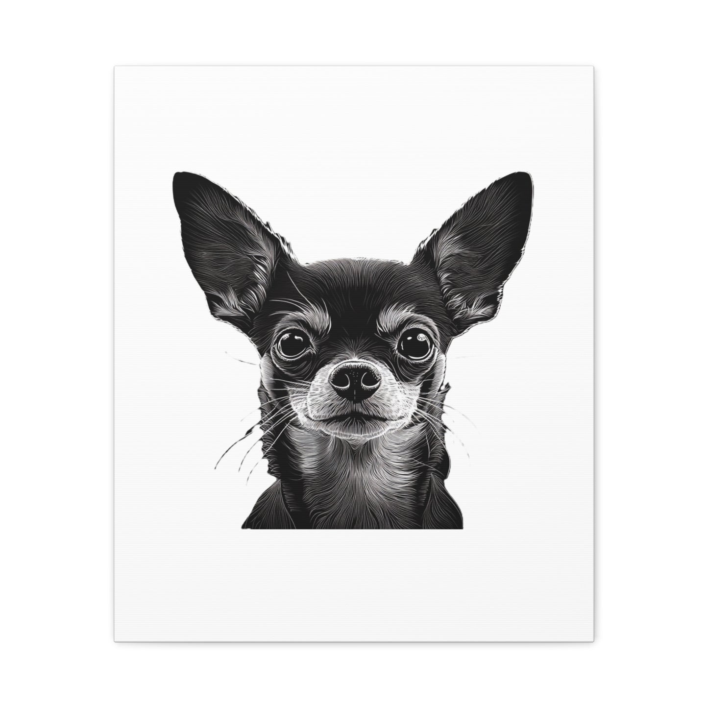 Chihuahua Dog Art Canvas Print - Matte Stretched 1.25" Wall Decor