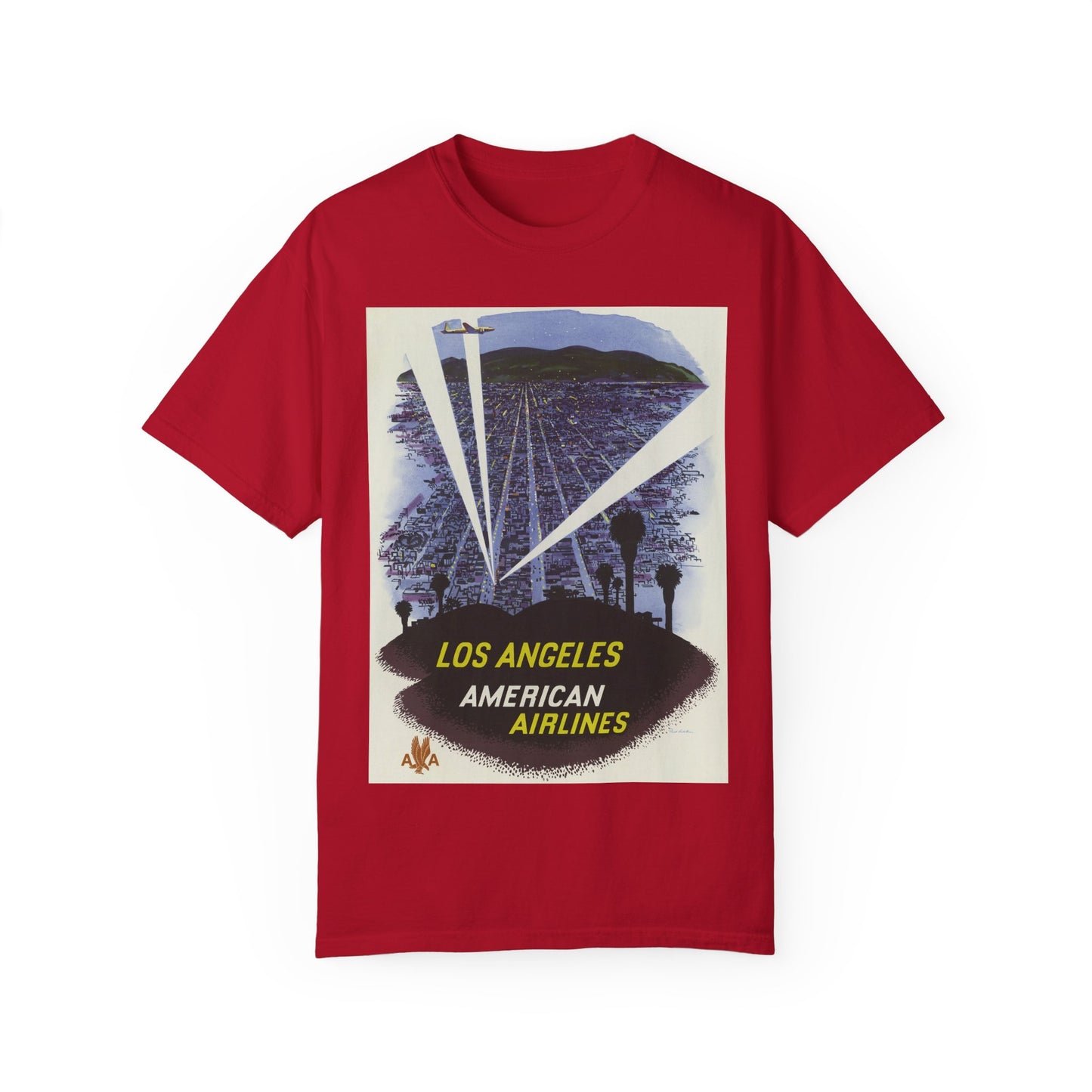 Los Angeles American Airlines Vintage T-shirt - Unisex Garment-Dyed Tee