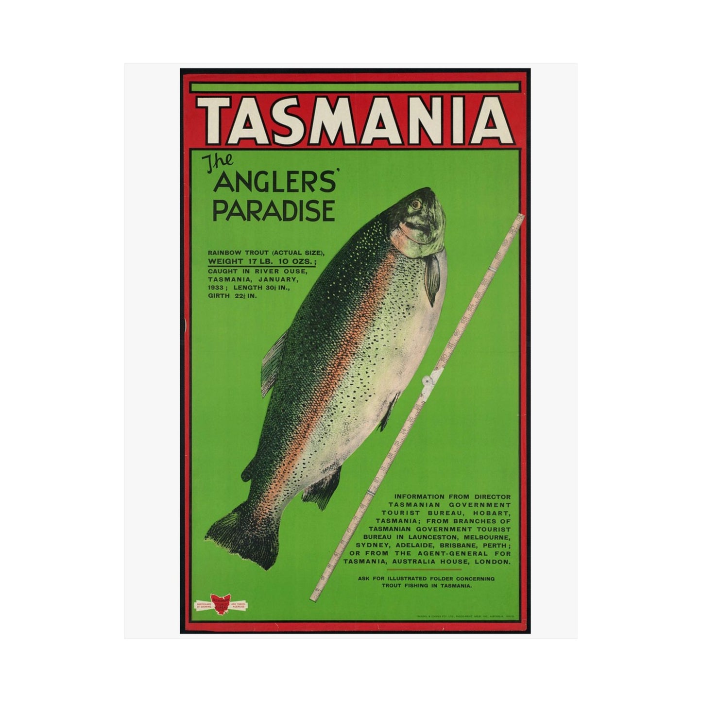 Vintage Fishing Themed Matte Vertical Posters - Anglers' Paradise