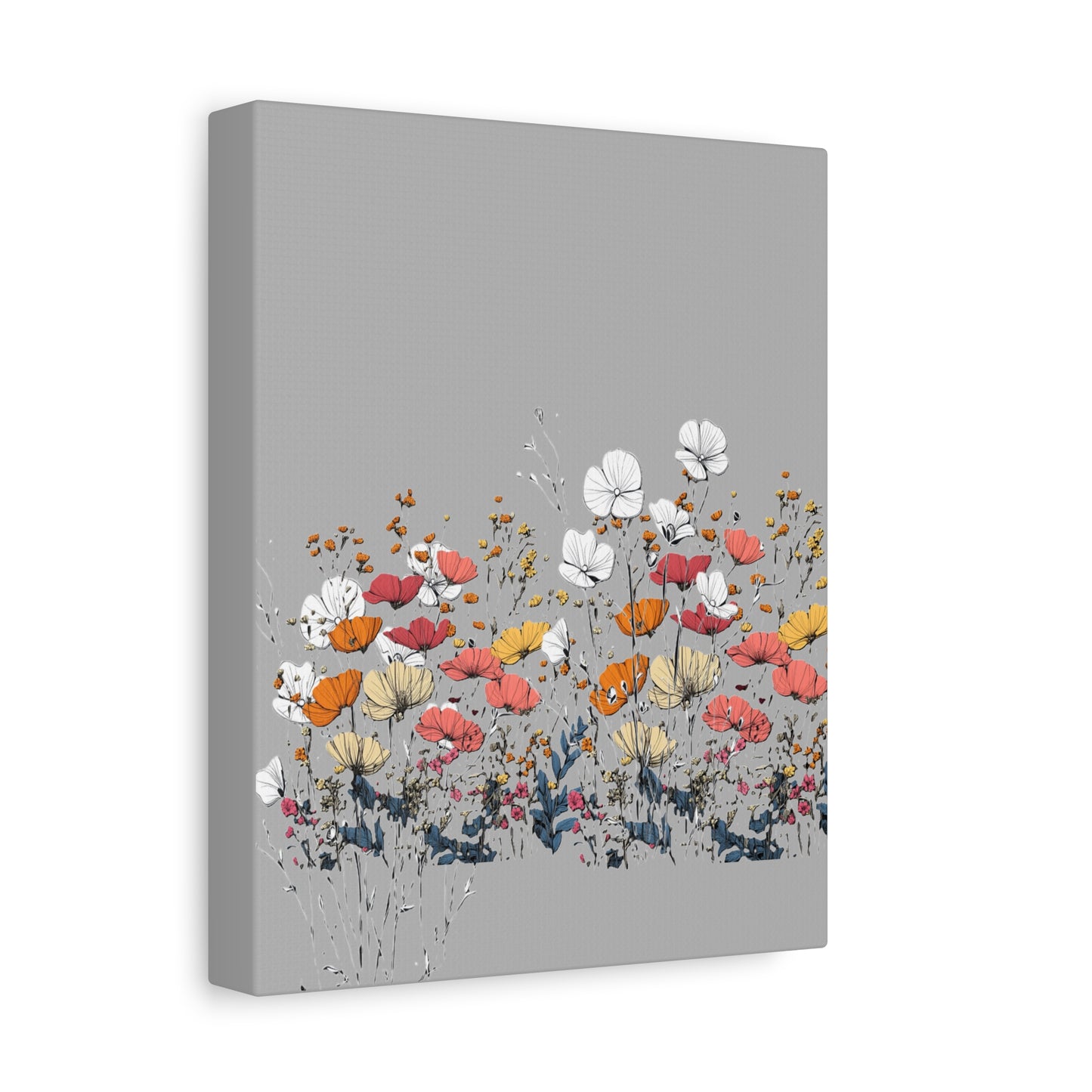 Floral Canvas Wall Art - Vibrant Flower Design for Home Decor