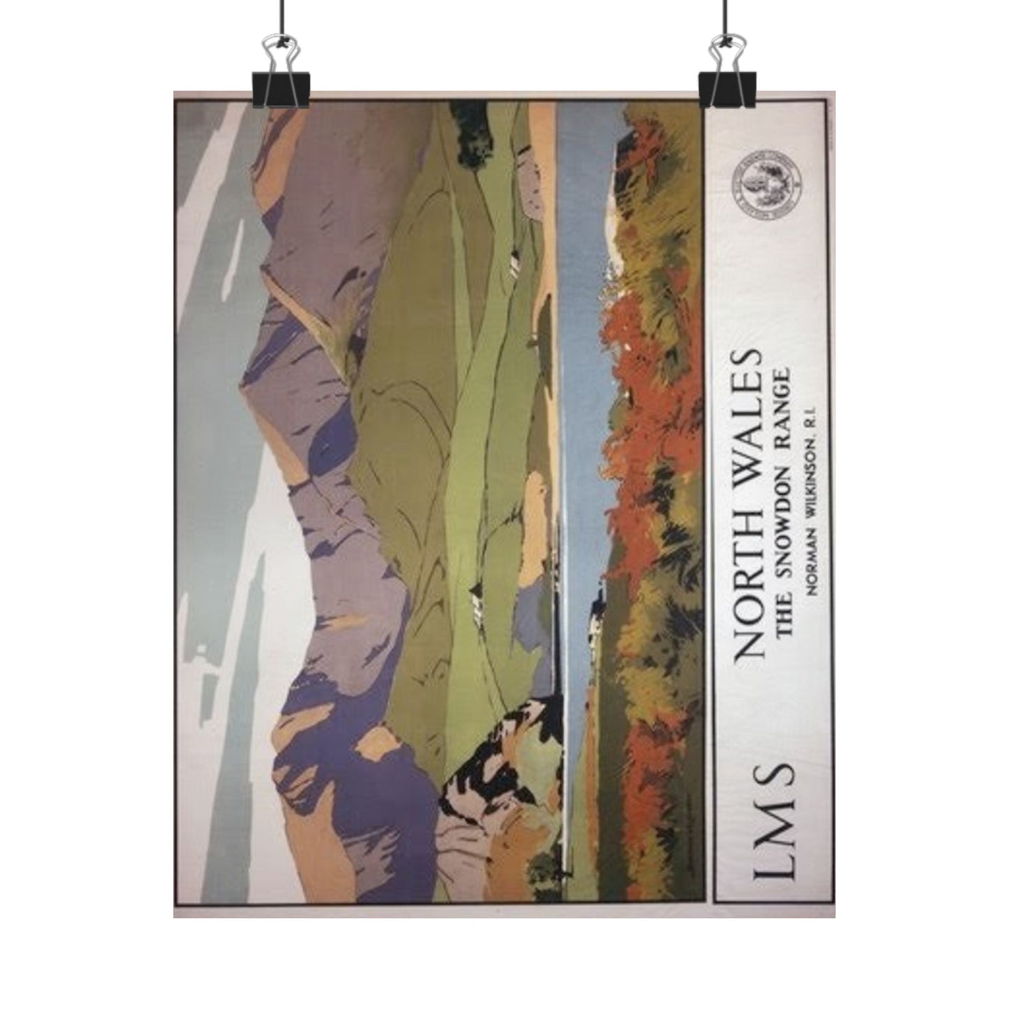 North Wales Snowdon Range Matte Vertical Poster - Scenic Wall Art for Nature Lovers