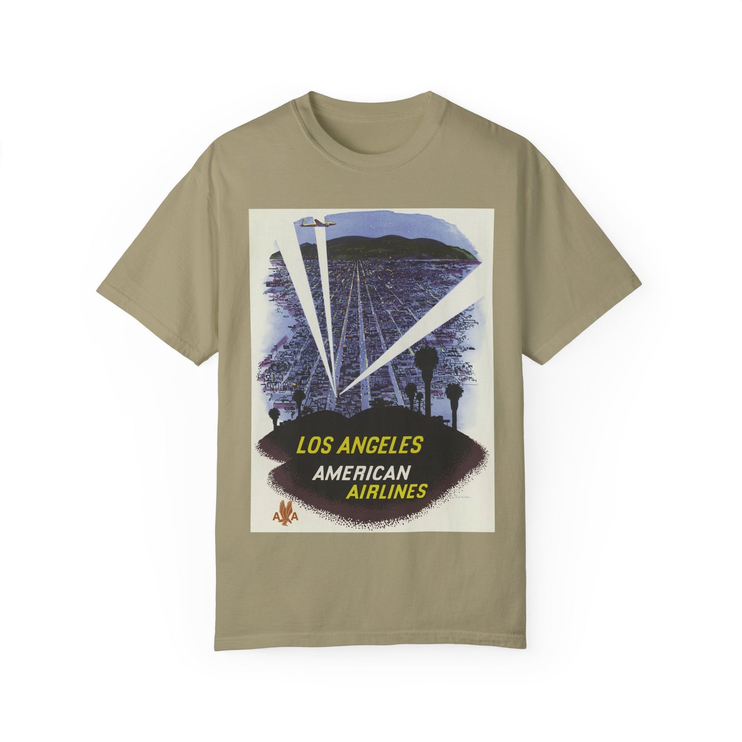Los Angeles American Airlines Vintage T-shirt - Unisex Garment-Dyed Tee