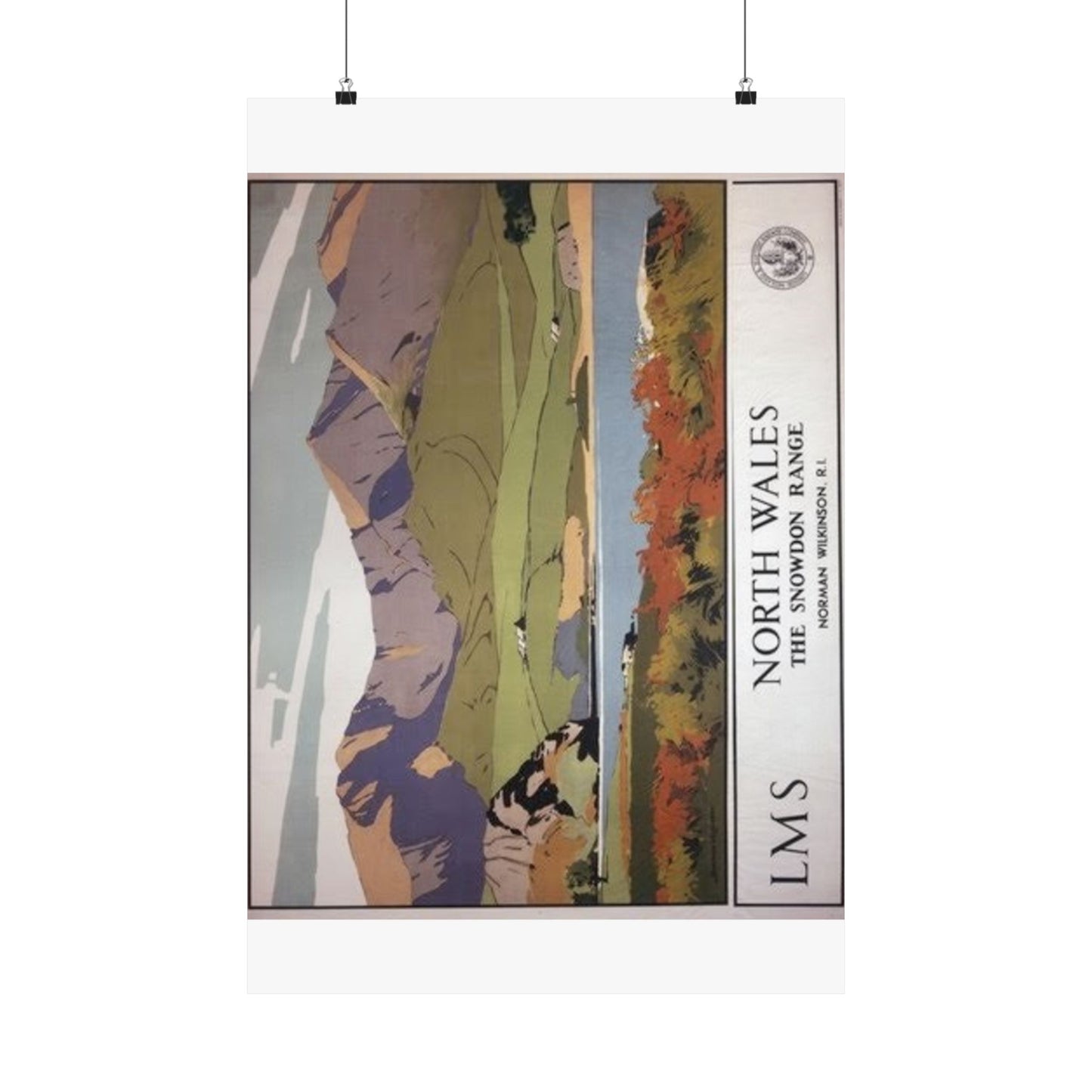 North Wales Snowdon Range Matte Vertical Poster - Scenic Wall Art for Nature Lovers