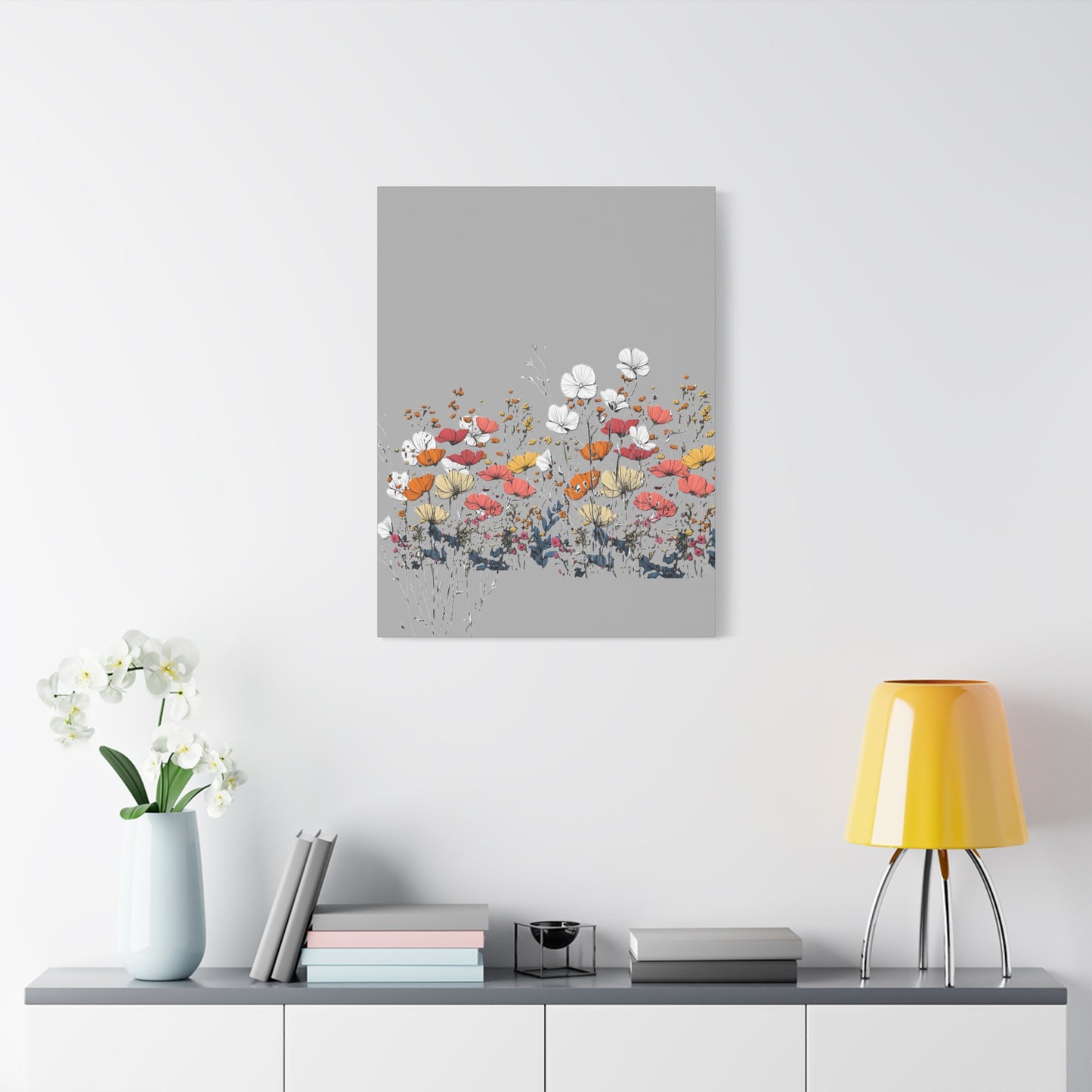 Floral Canvas Wall Art - Vibrant Flower Design for Home Decor
