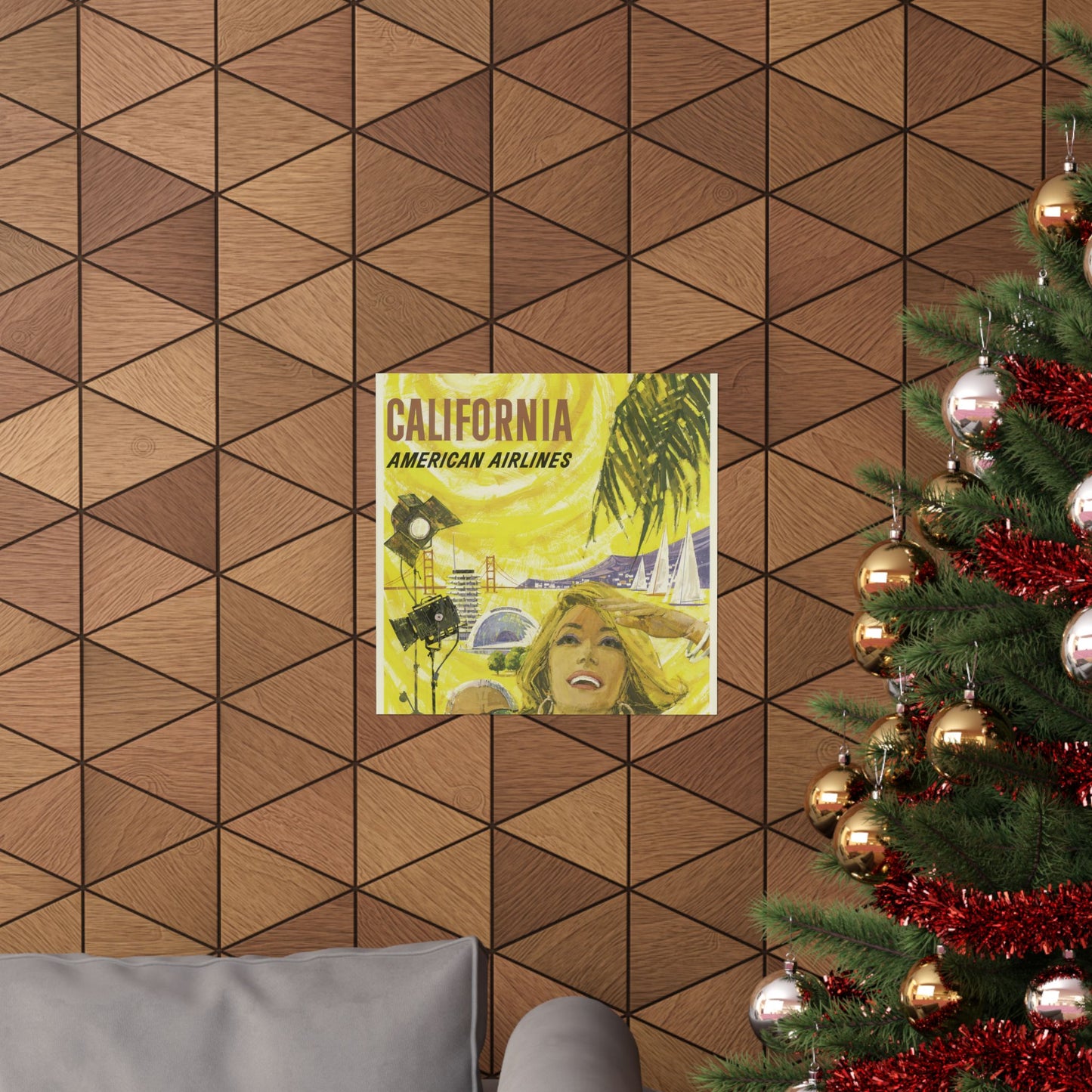 Vintage California Travel Poster | Matte Vertical Wall Art