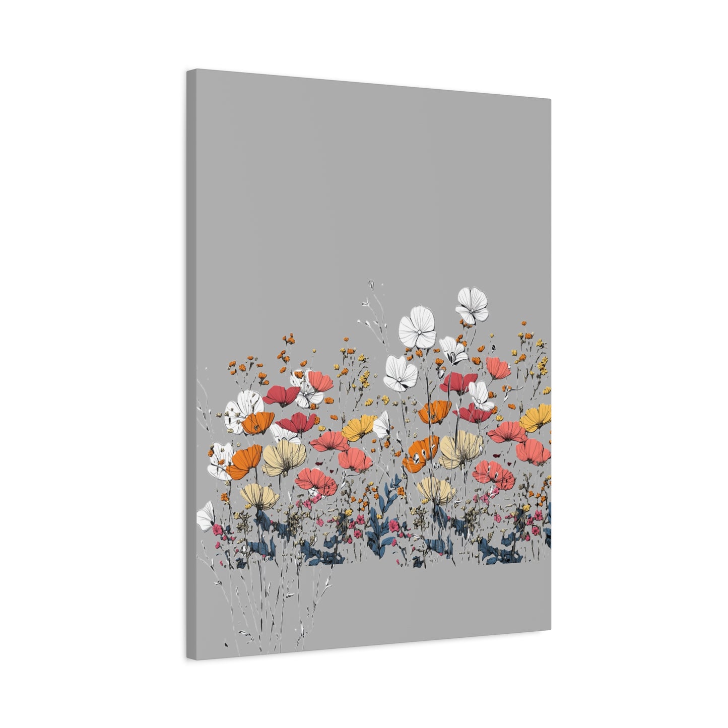 Floral Canvas Wall Art - Vibrant Flower Design for Home Decor