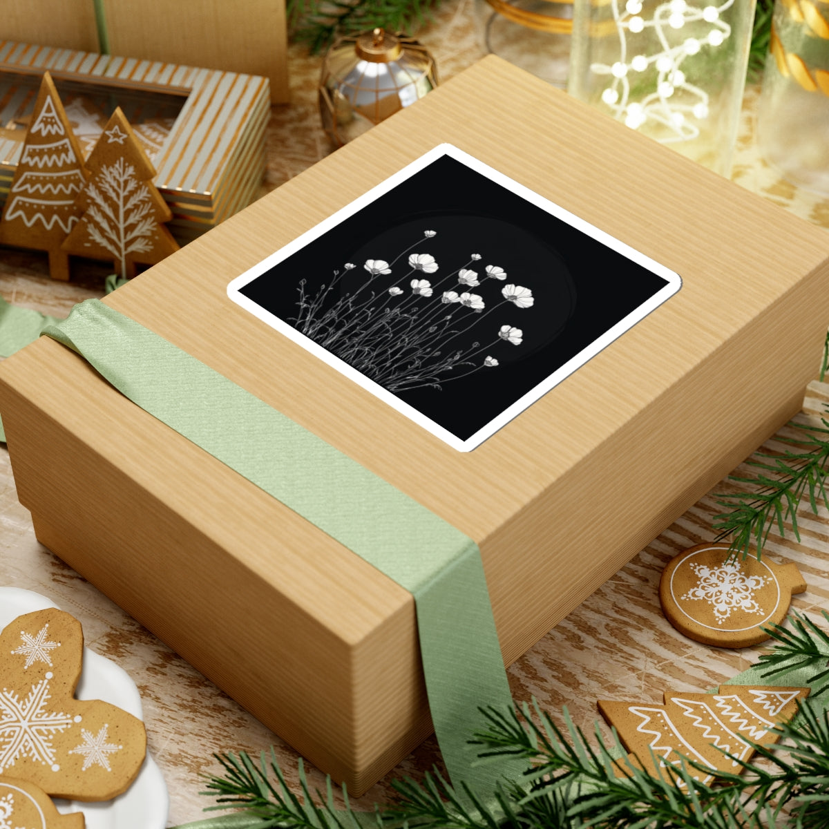 Floral Decor Kiss-Cut Stickers - Botanical Design