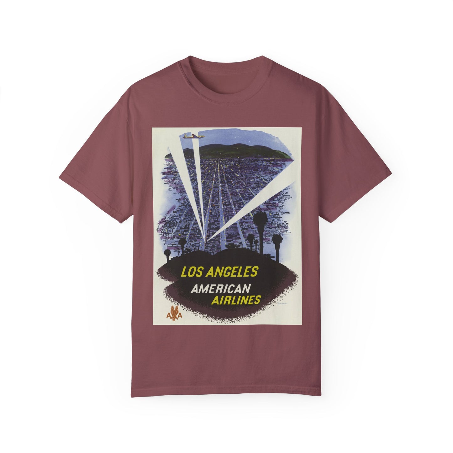 Los Angeles American Airlines Vintage T-shirt - Unisex Garment-Dyed Tee