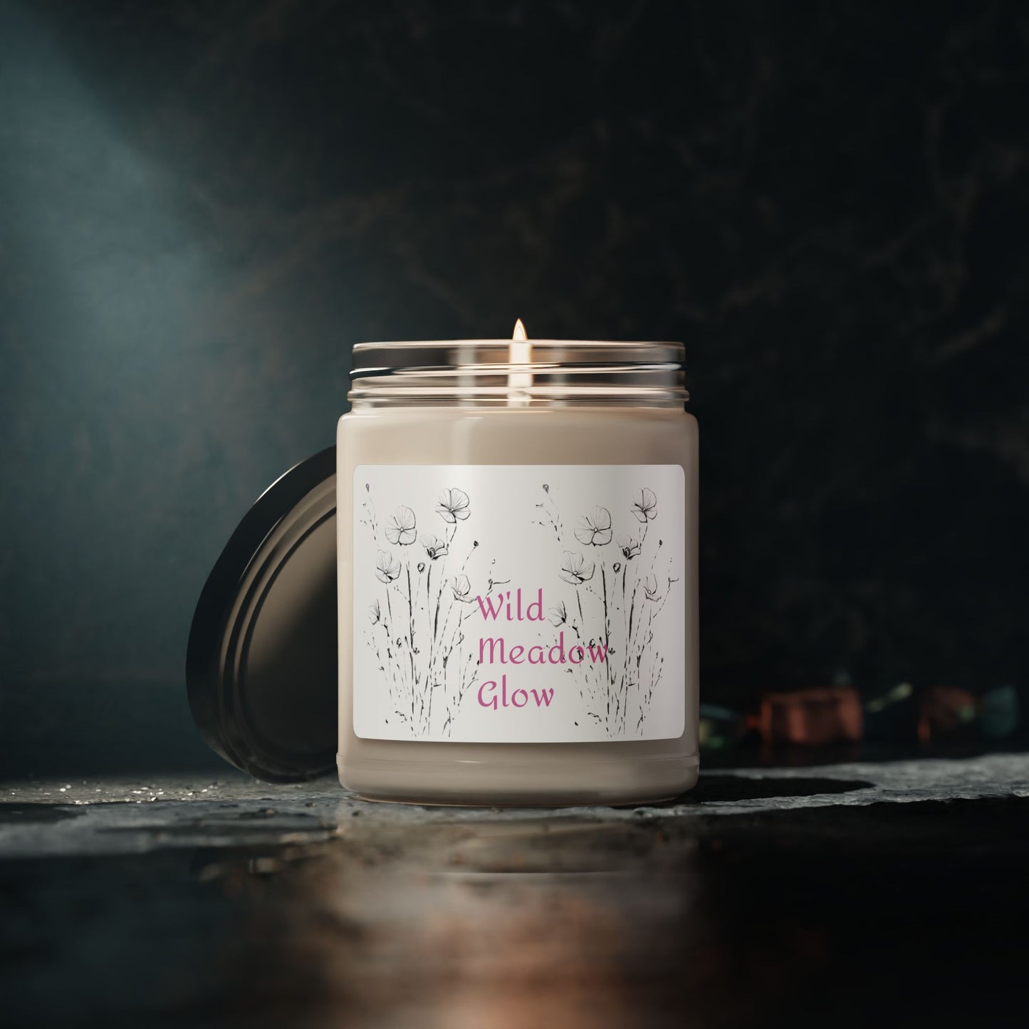 Wild Meadow Glow Scented Soy Candle - 9oz Natural Fragrance for Relaxation & Home Decor