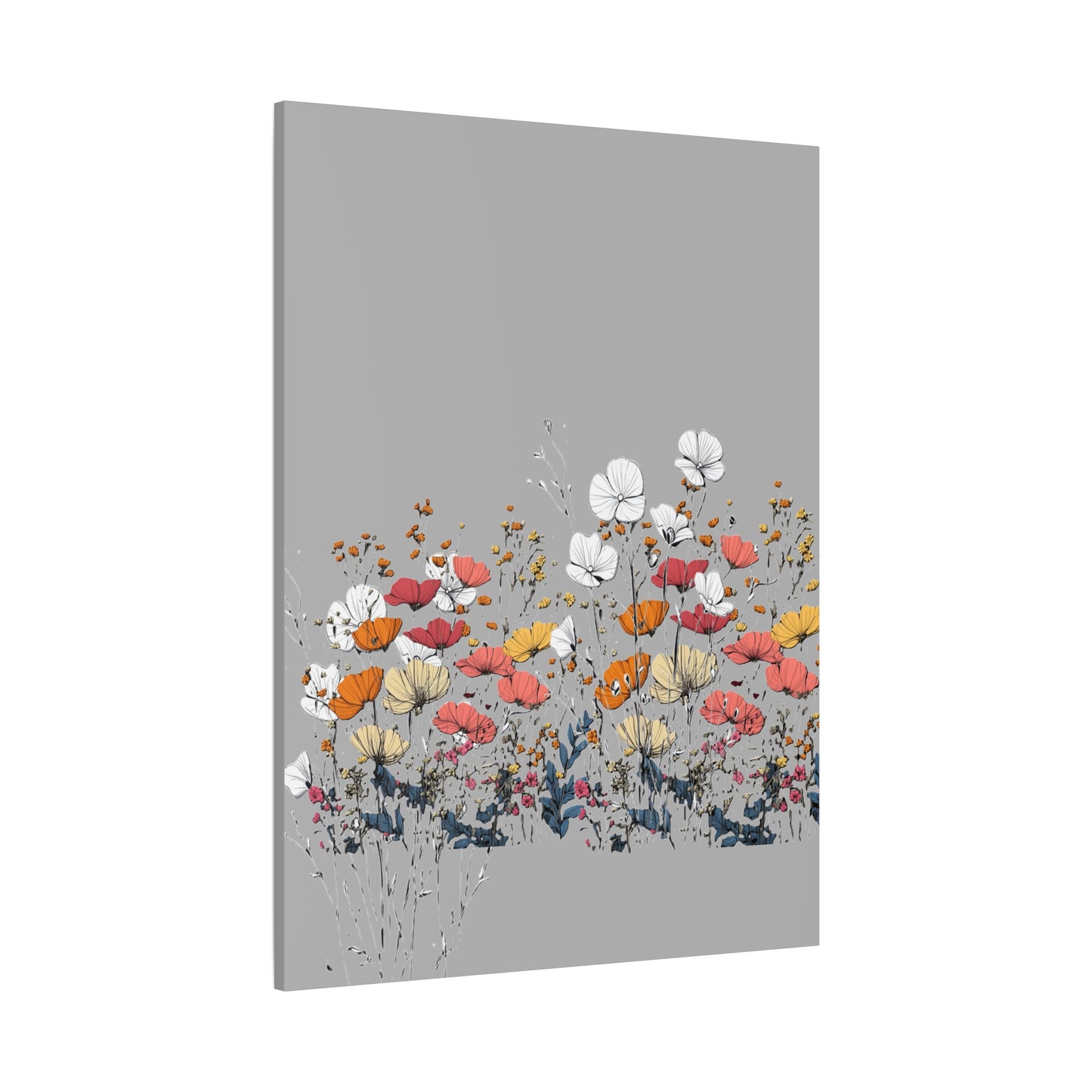 Floral Canvas Wall Art - Vibrant Flower Design for Home Decor