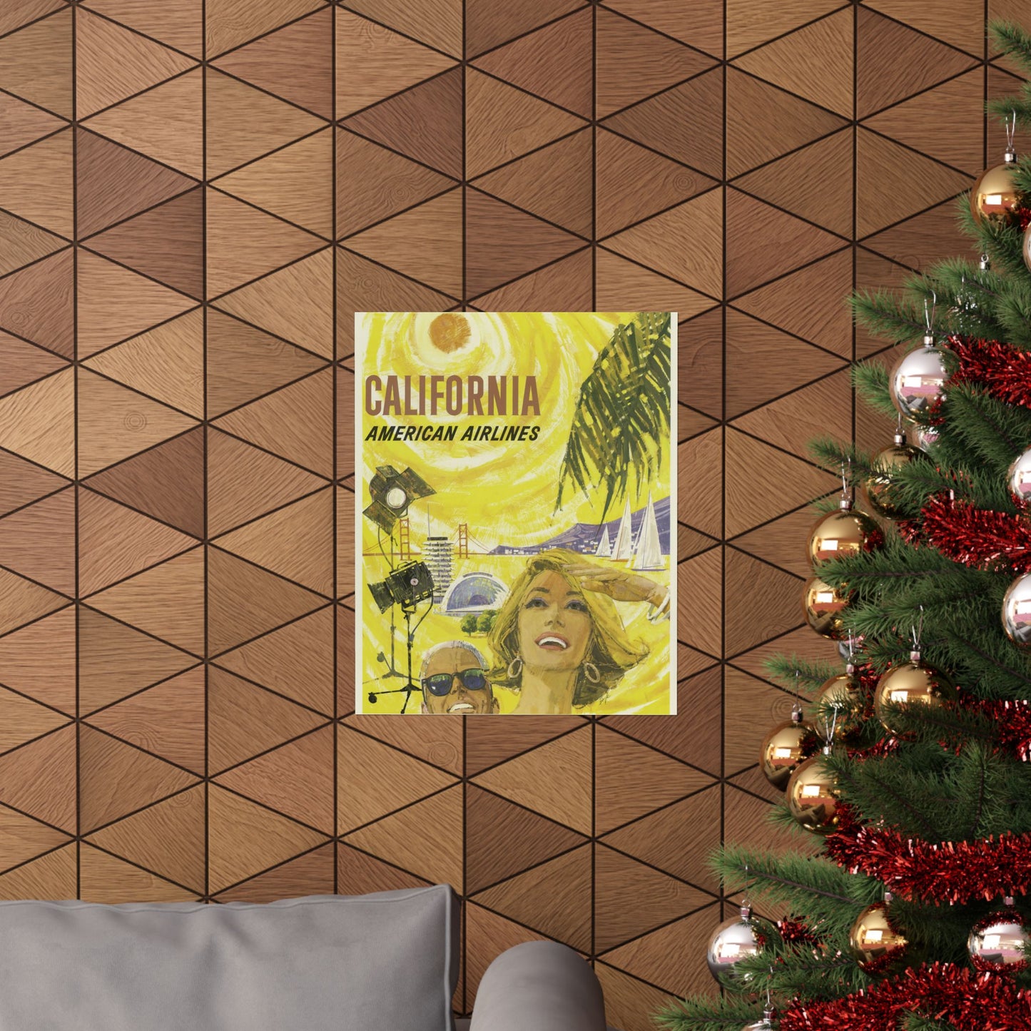 Vintage California Travel Poster | Matte Vertical Wall Art