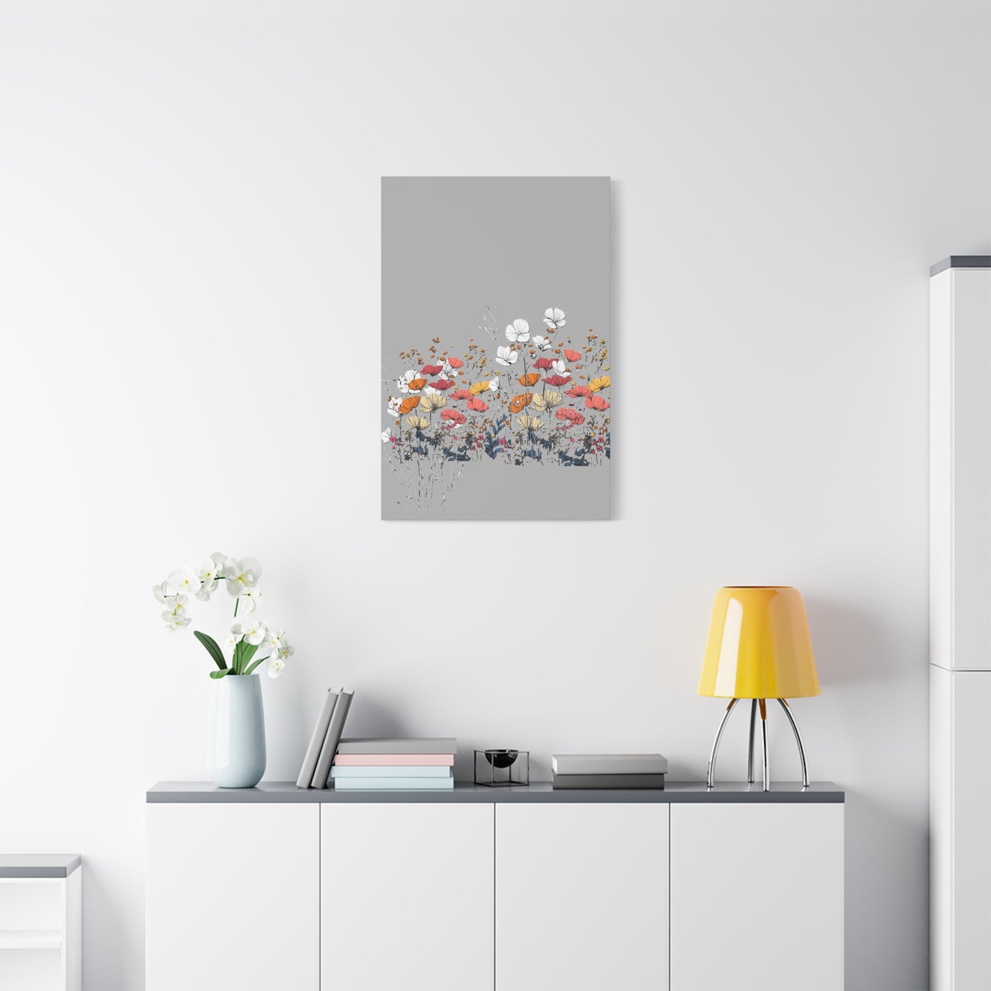 Floral Canvas Wall Art - Vibrant Flower Design for Home Decor