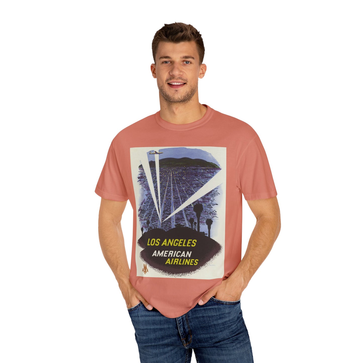 Los Angeles American Airlines Vintage T-shirt - Unisex Garment-Dyed Tee