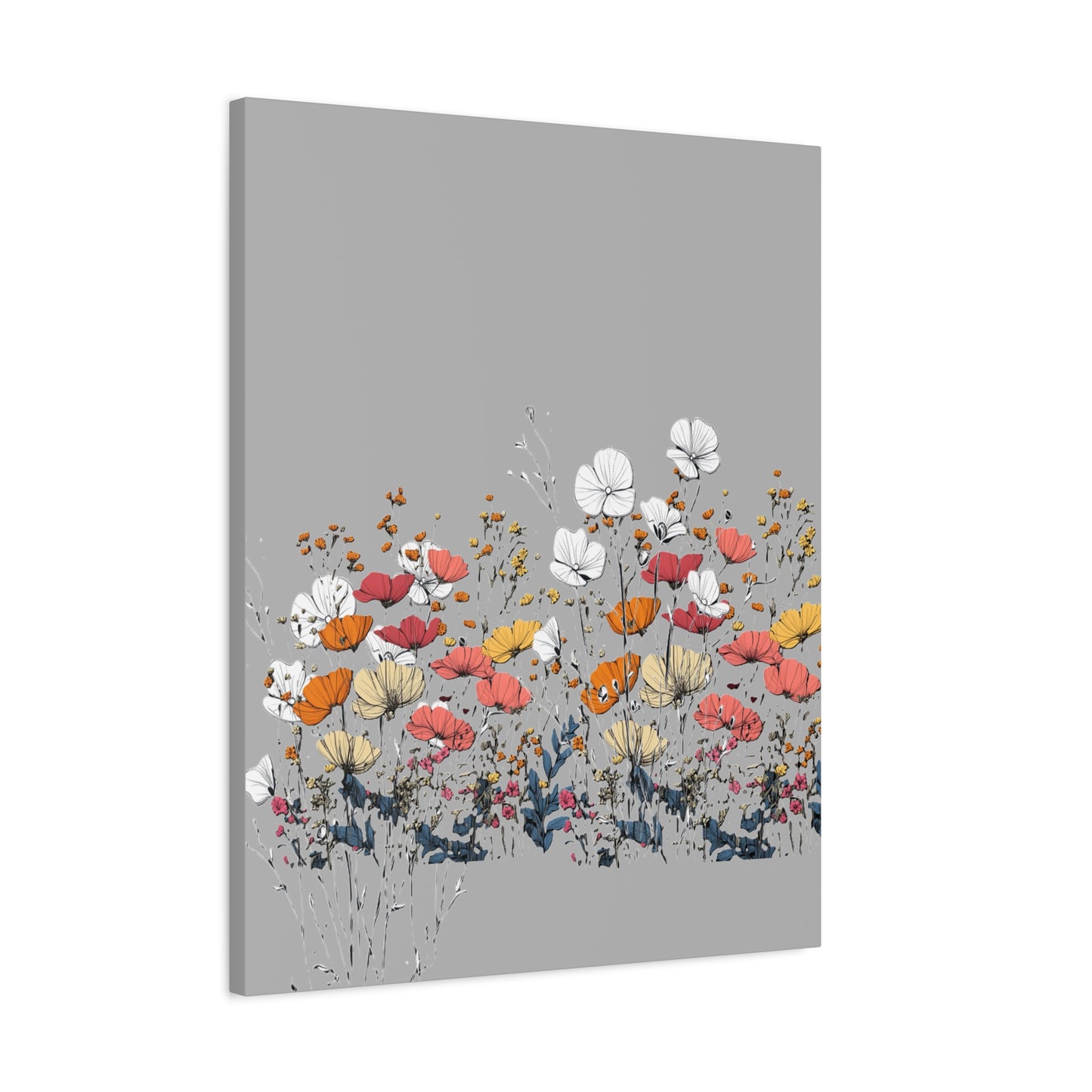 Floral Canvas Wall Art - Vibrant Flower Design for Home Decor