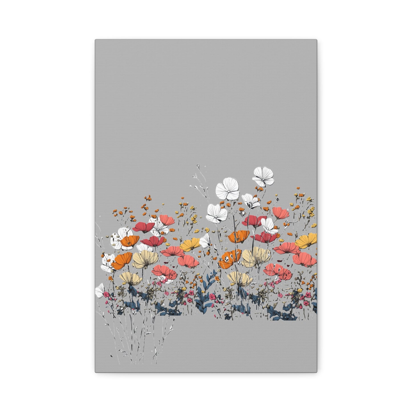 Floral Canvas Wall Art - Vibrant Flower Design for Home Decor