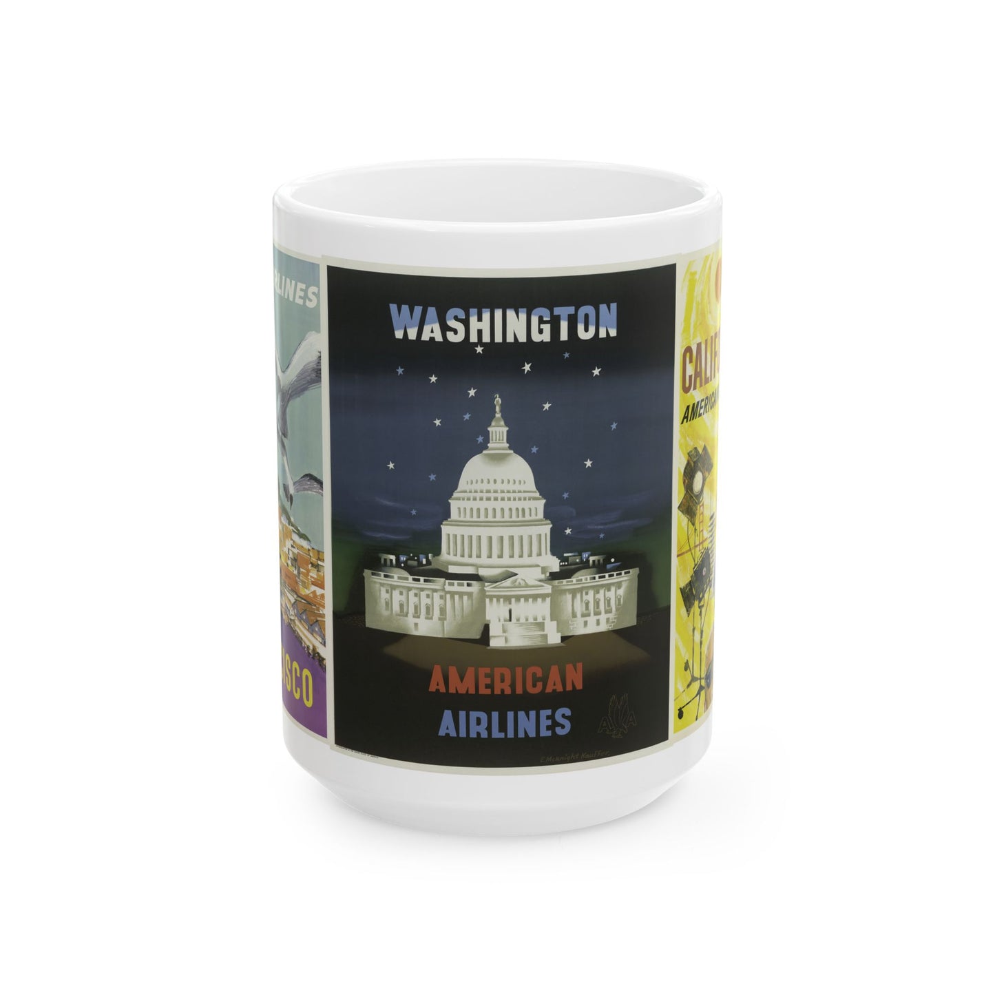 Vintage Travel Mug – 15oz – American Airlines Ceramic Cup