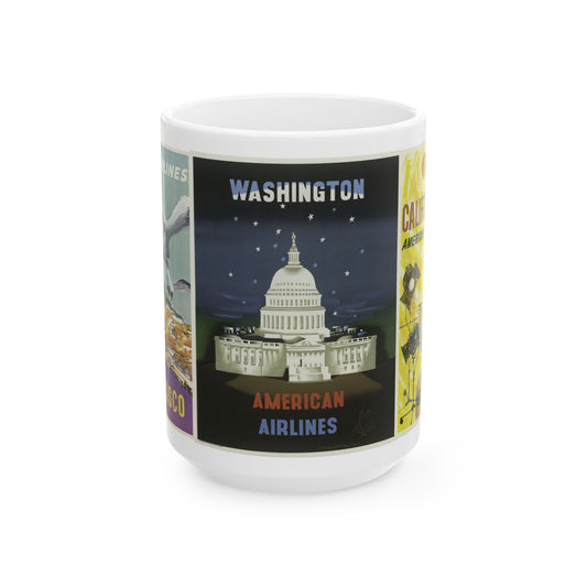 Vintage Travel Mug – 15oz – American Airlines Ceramic Cup