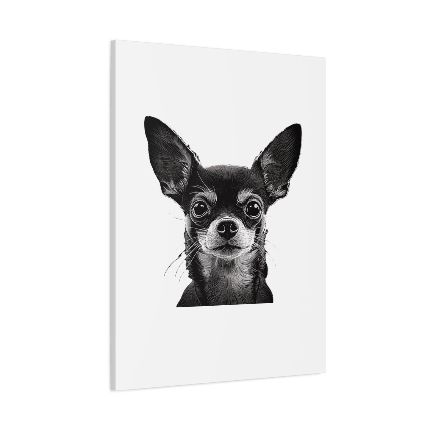 Chihuahua Dog Art Canvas Print - Matte Stretched 1.25" Wall Decor