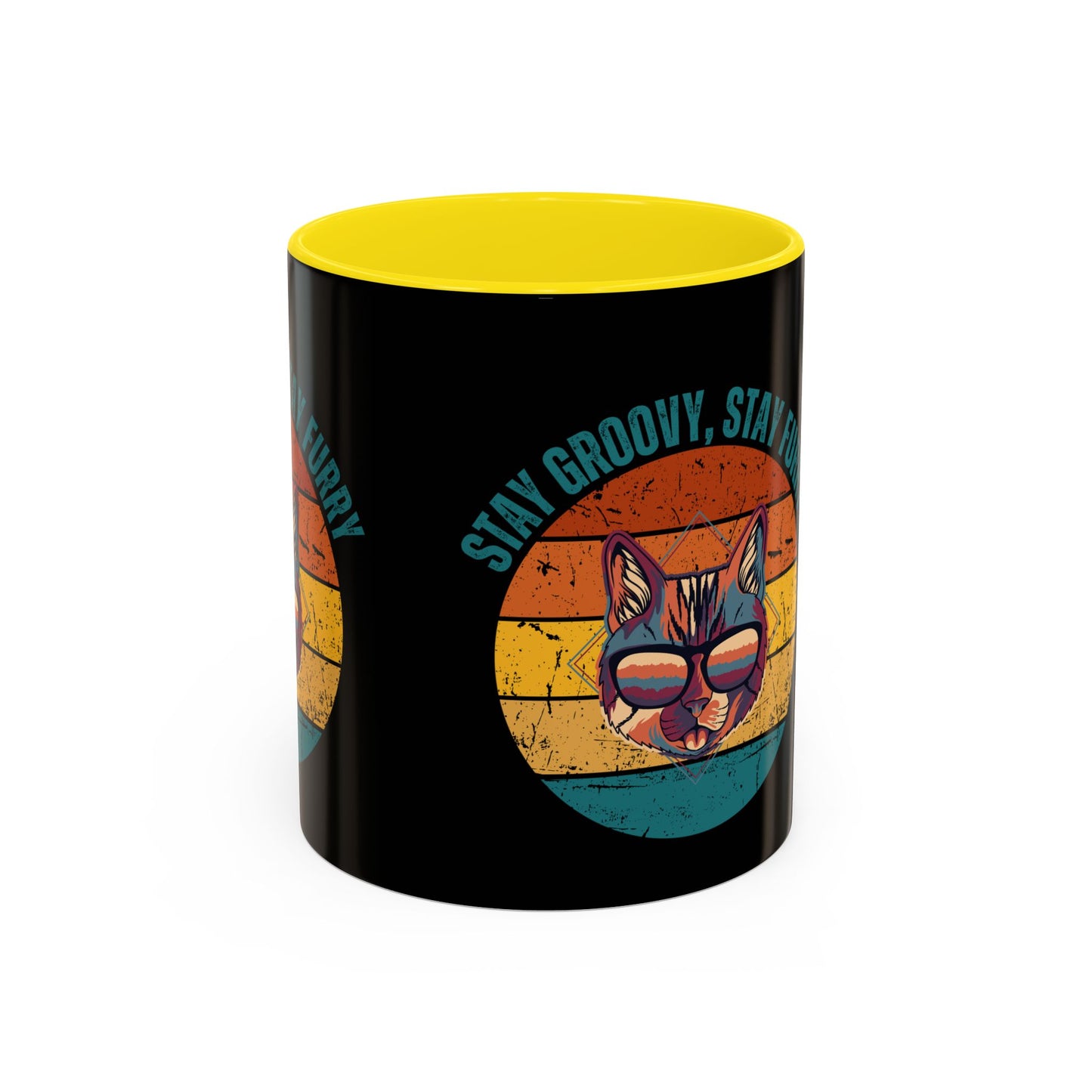Stay Groovy Cat Coffee Mug