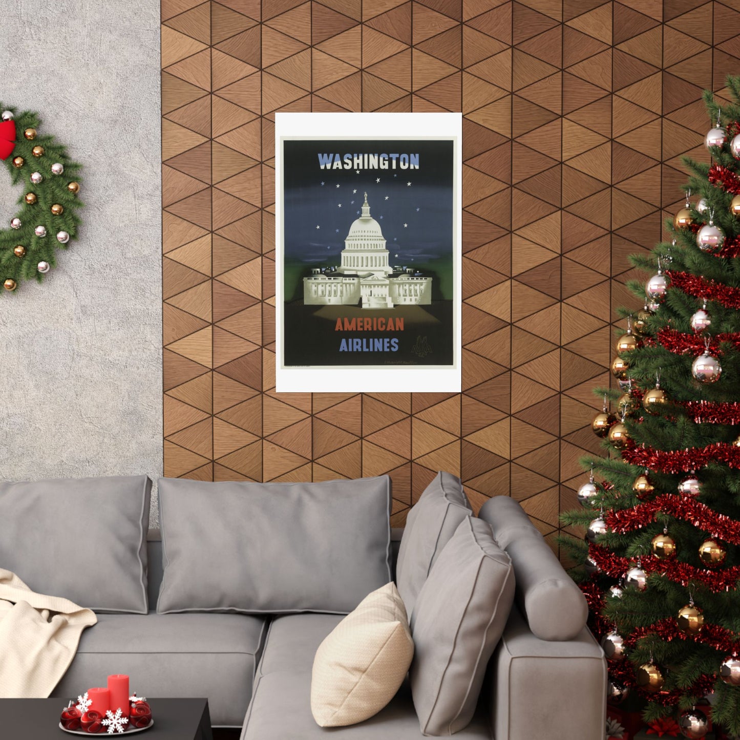 Vintage Washington D.C. Travel Poster - Matte Vertical Print