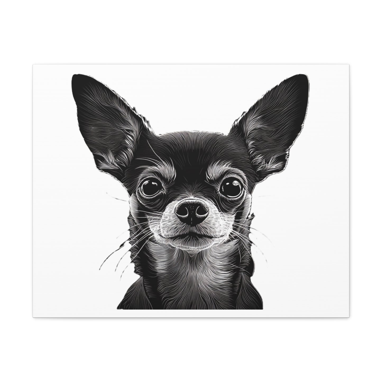 Chihuahua Dog Art Canvas Print - Matte Stretched 1.25" Wall Decor