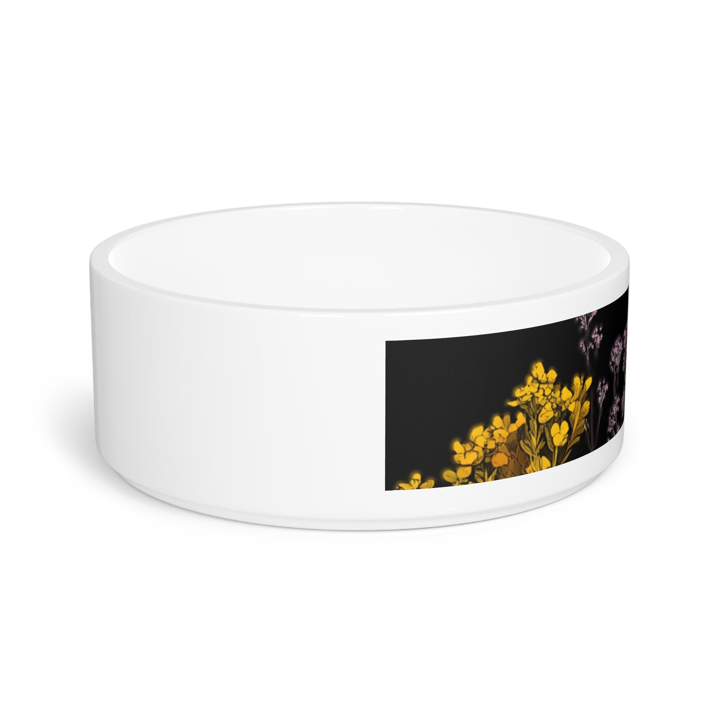 Floral Design Pet Bowl - Elegant & Stylish Dog/Cat Dish for Home