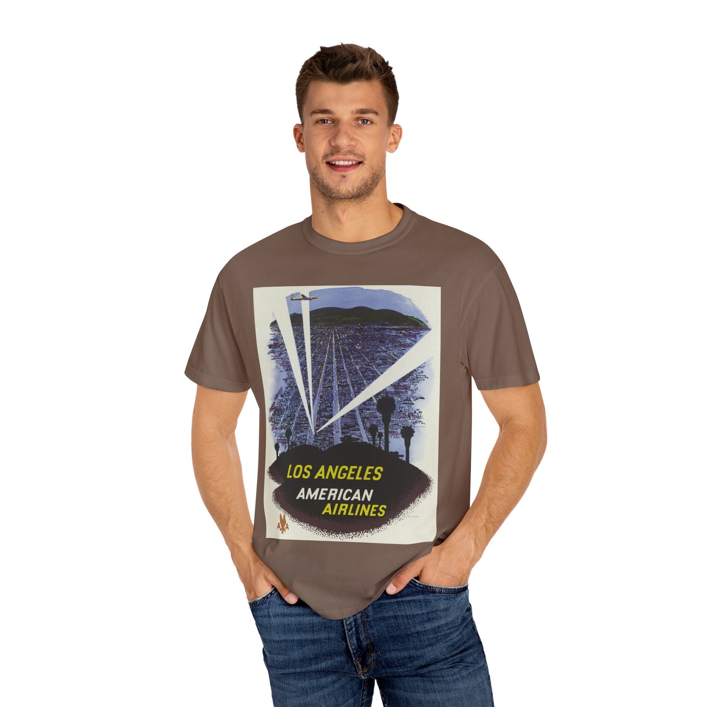 Los Angeles American Airlines Vintage T-shirt - Unisex Garment-Dyed Tee